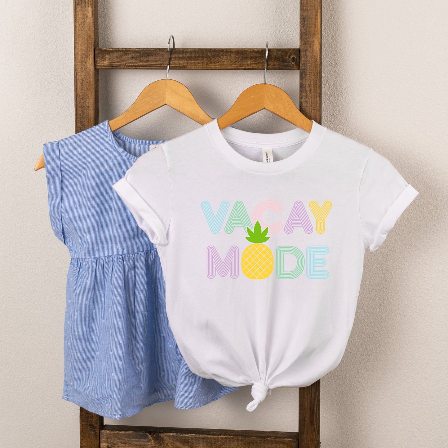 Vacay Mode Pineapple | Toddler Short Sleeve Crew Neck