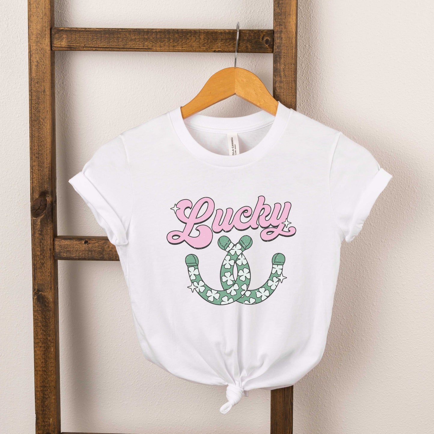 Lucky Horseshoes | Toddler Short Sleeve Crew Neck
