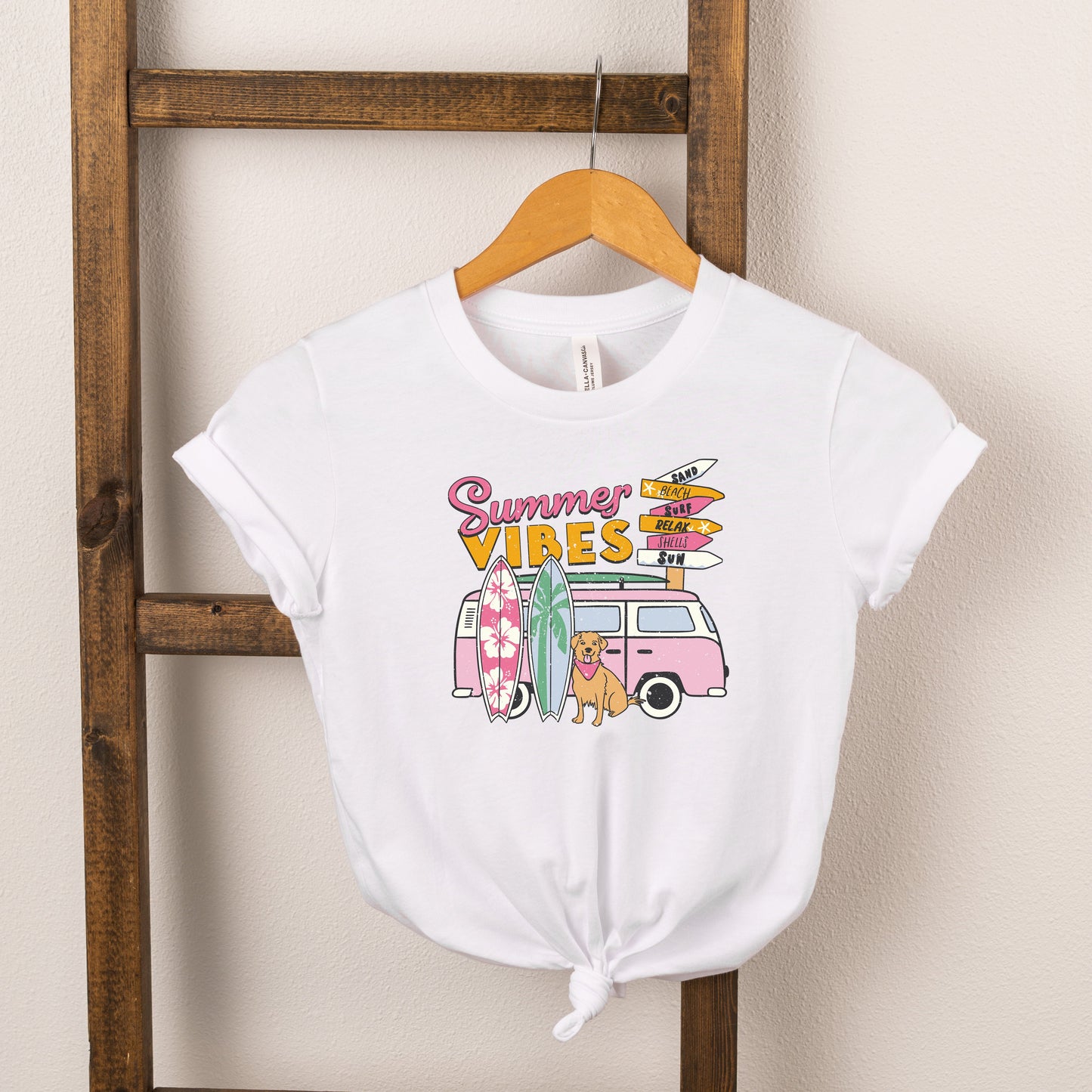 Summer Vibes Dog | Toddler Short Sleeve Crew Neck