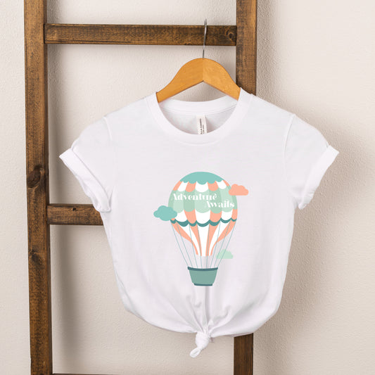 Adventure Awaits Clouds | Toddler Short Sleeve Crew Neck