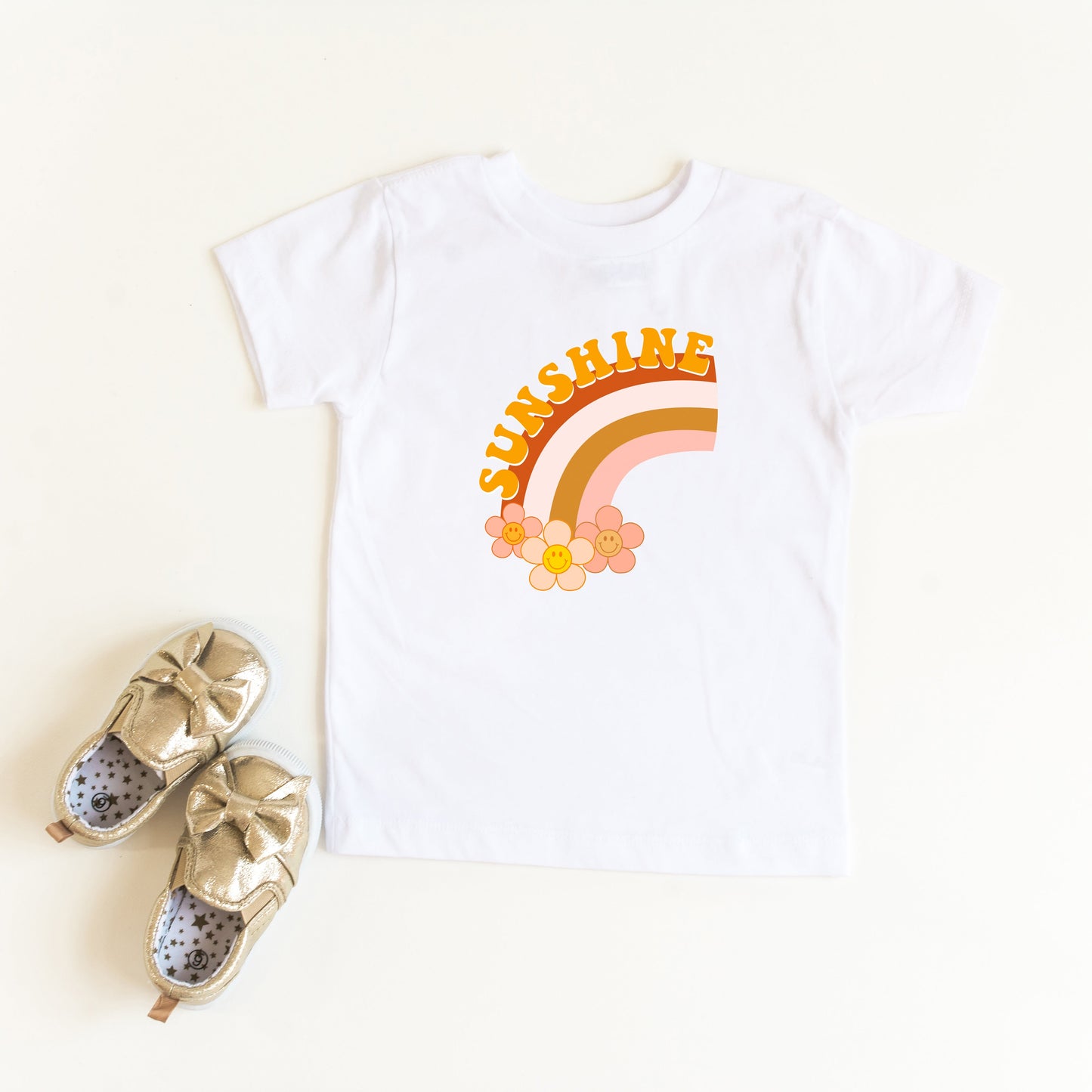 Sunshine Rainbow | Toddler Short Sleeve Crew Neck