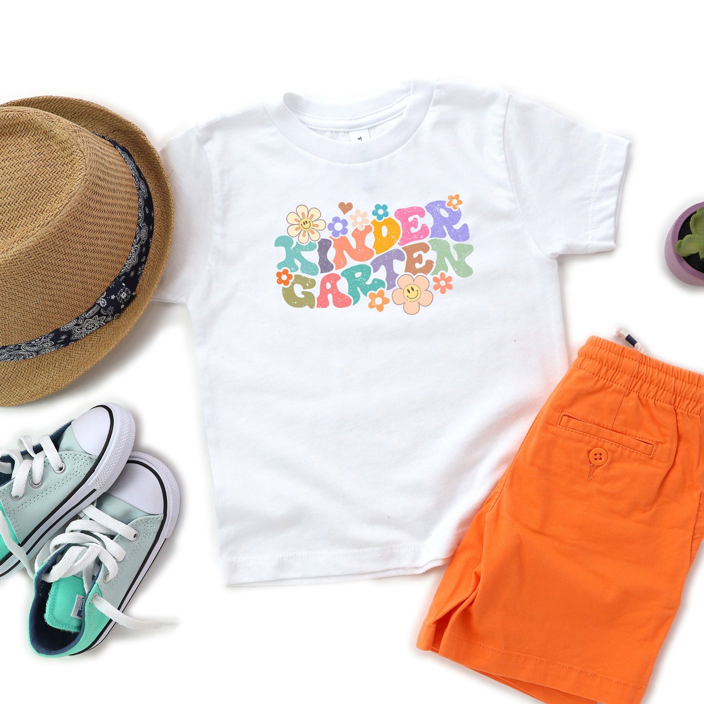 Kindergarten Flowers | Toddler Graphic Short Sleeve Tee