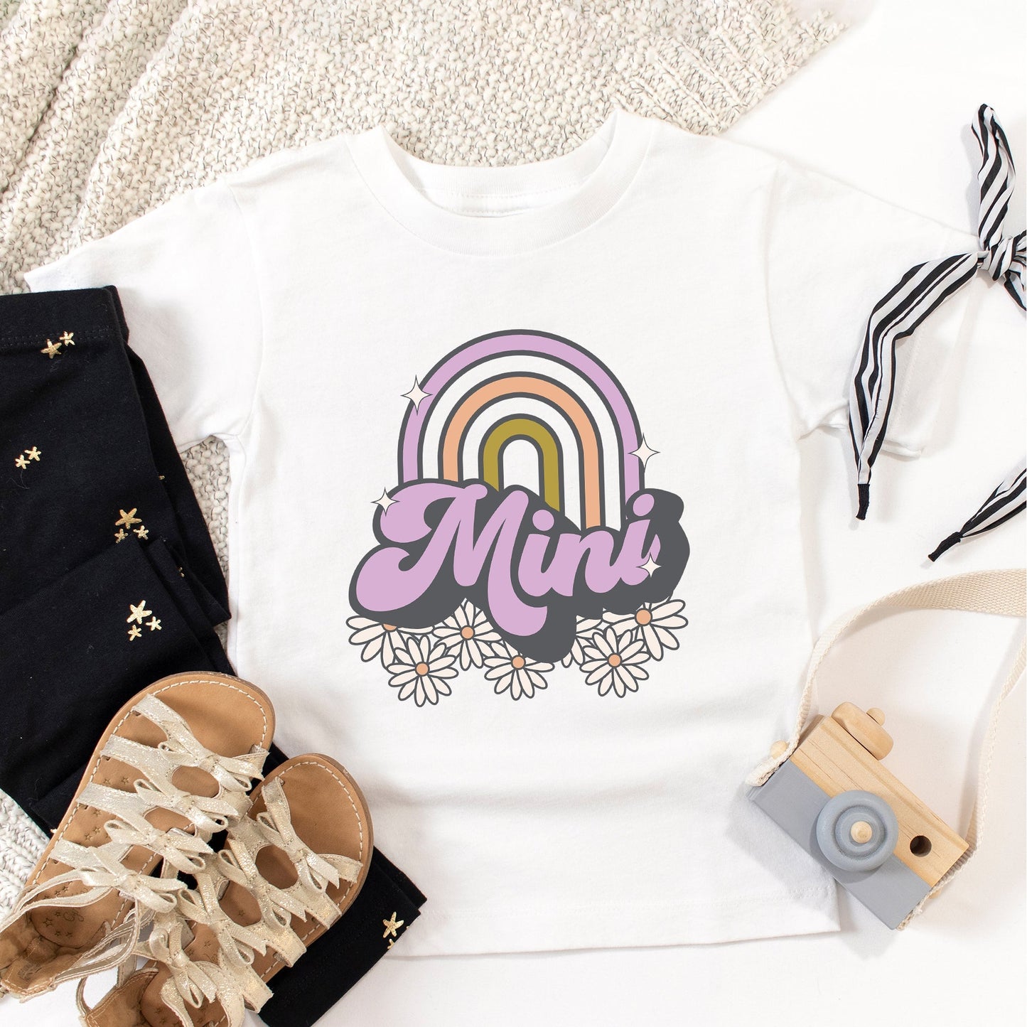 Mini Rainbow Flowers | Youth Graphic Short Sleeve Tee