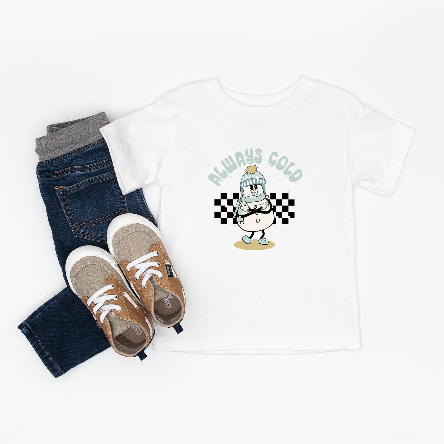 Always Cold Snowman | Toddler Short Sleeve Crew Neck