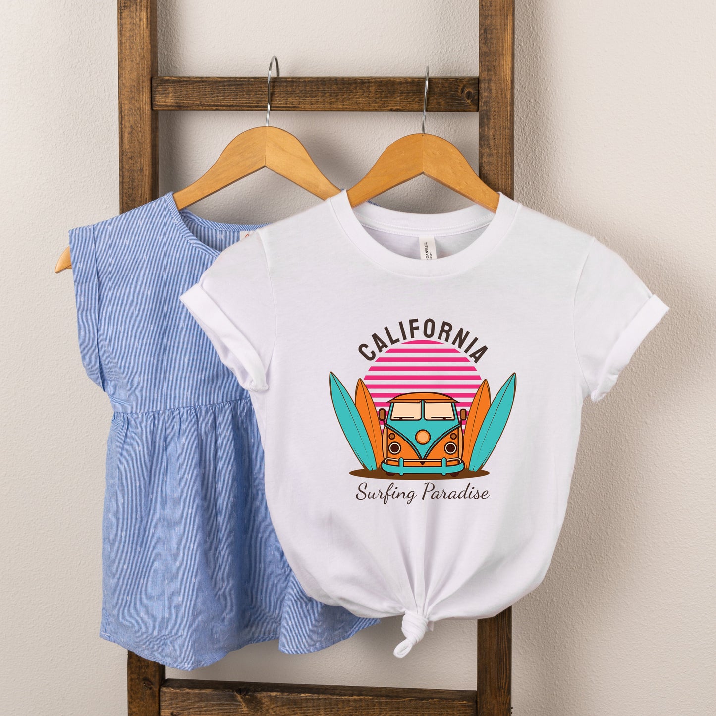 California Surfing Paradise | Toddler Short Sleeve Crew Neck