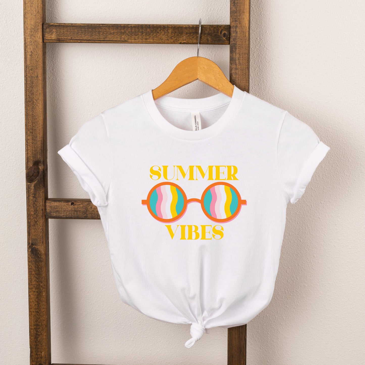 Summer Vibes Sunglasses | Toddler Short Sleeve Crew Neck