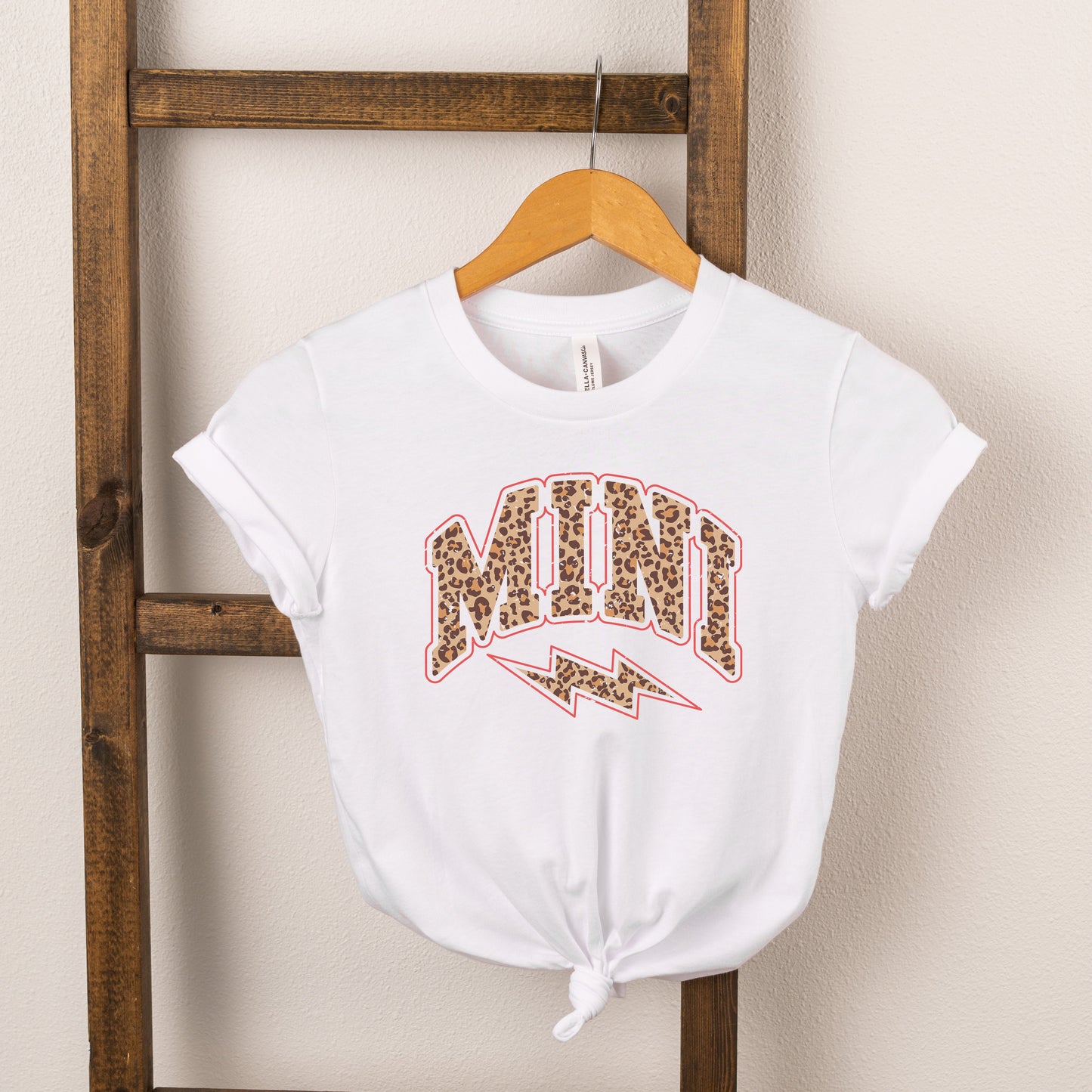 Mini Leopard Lightning Bolt | Toddler Short Sleeve Crew Neck