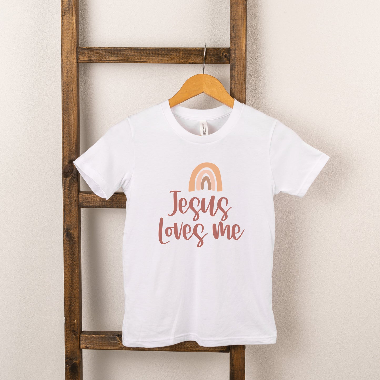 Jesus Loves Me Rainbow | Toddler Short Sleeve Crew Neck