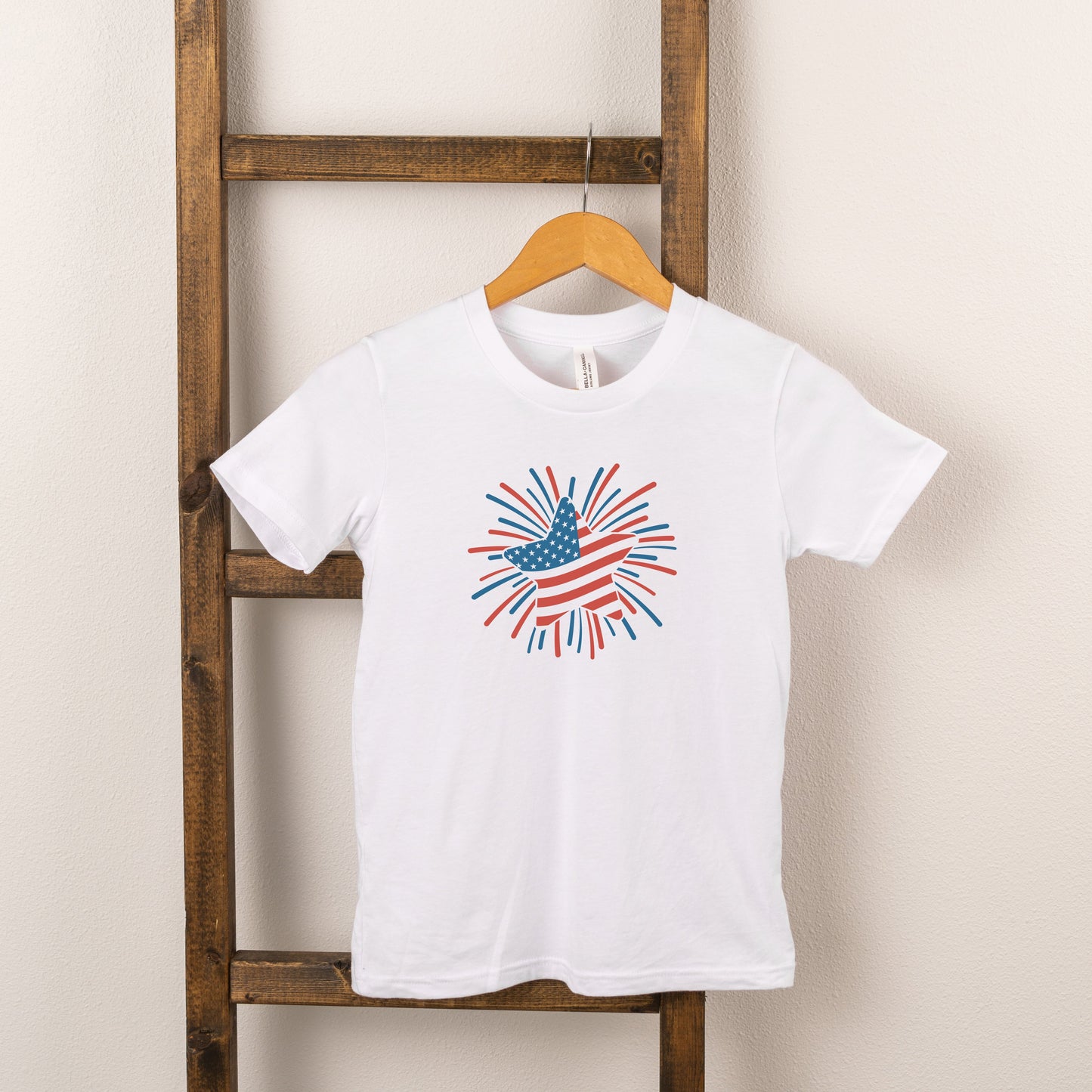 Star Flag Firework | Toddler Short Sleeve Crew Neck
