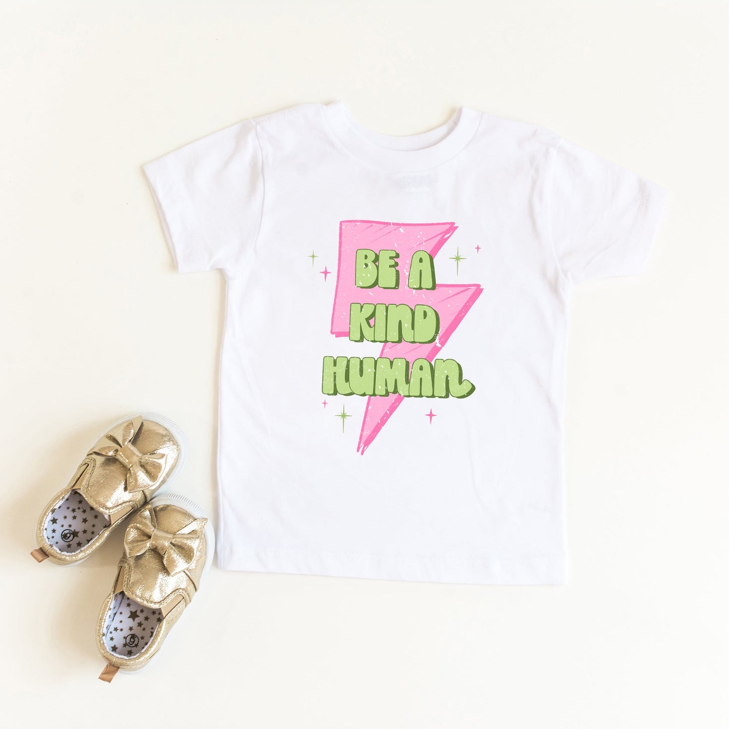 Be A Kind Human Lightning Bolt | Youth Graphic Short Sleeve Tee