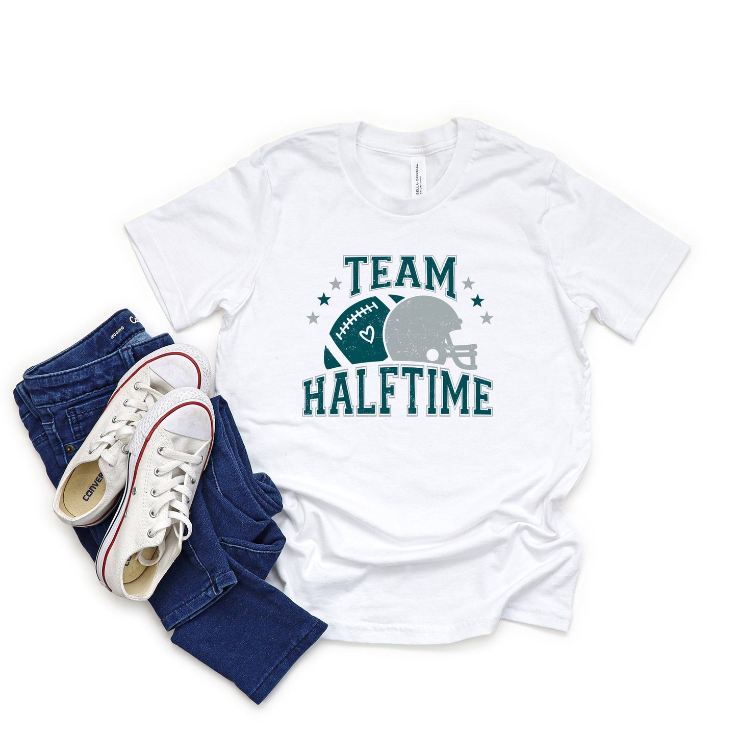 Team Halftime Distressed - Green | Youth Graphic Short Sleeve Tee