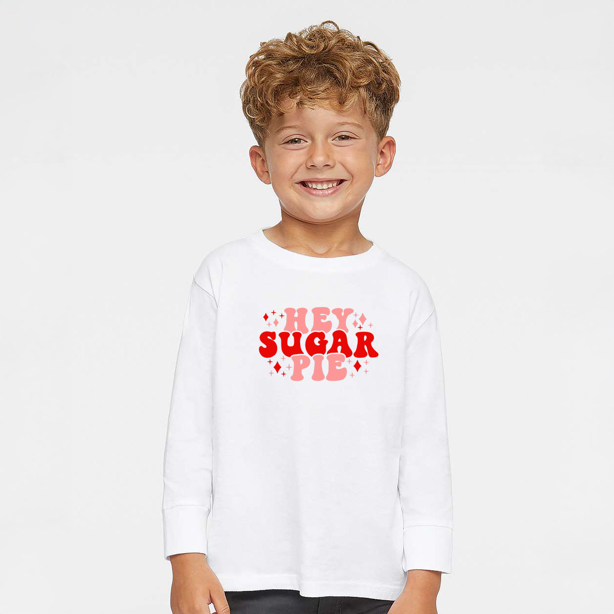 Hey Sugar Pie Stars | Toddler Graphic Long Sleeve Tee