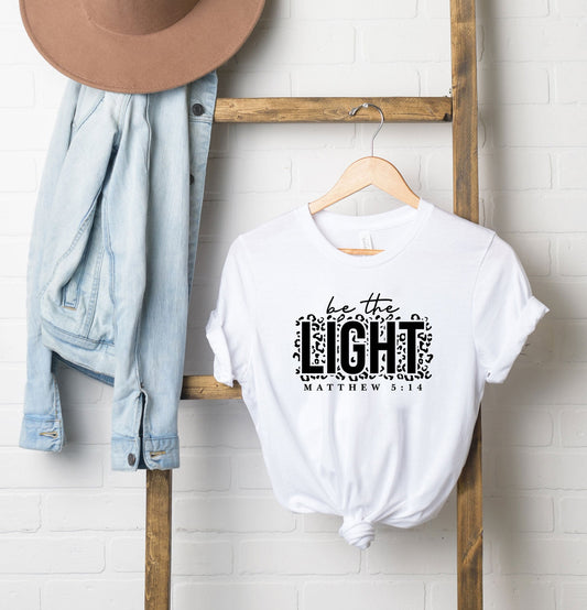 Be The Light Leopard | Short Sleeve Crew Neck