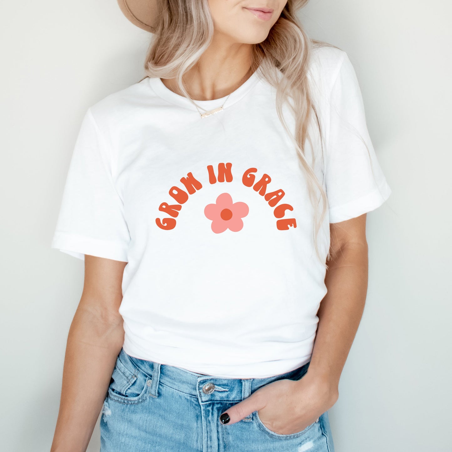 Mini Grow In Grace Flower Colorful | Short Sleeve Crew Neck