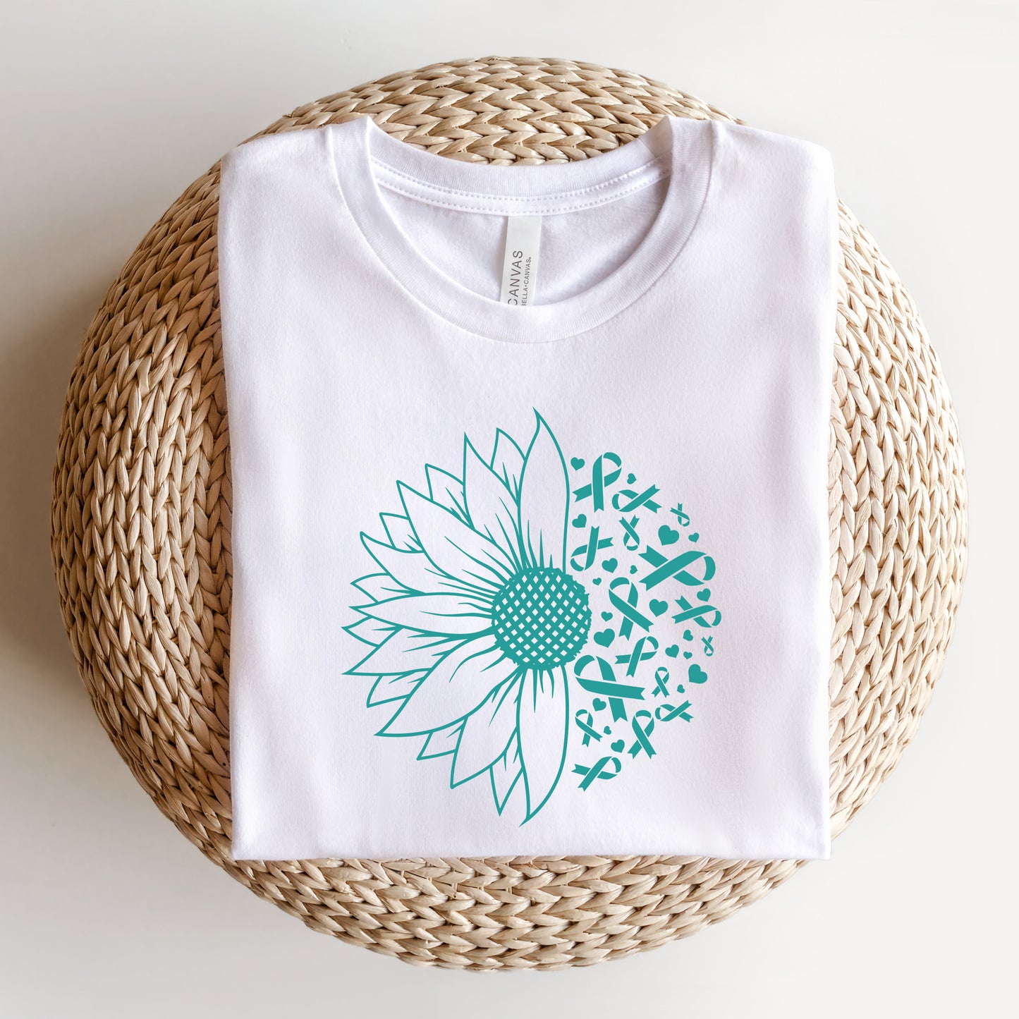 Sunflower Breast Cancer | Short Sleeve Crew Neck