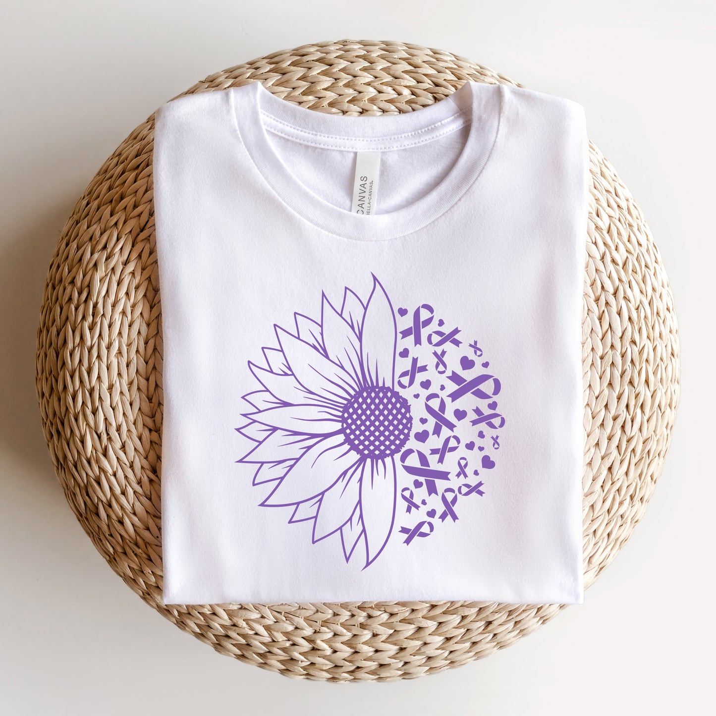 Sunflower Breast Cancer | Short Sleeve Crew Neck