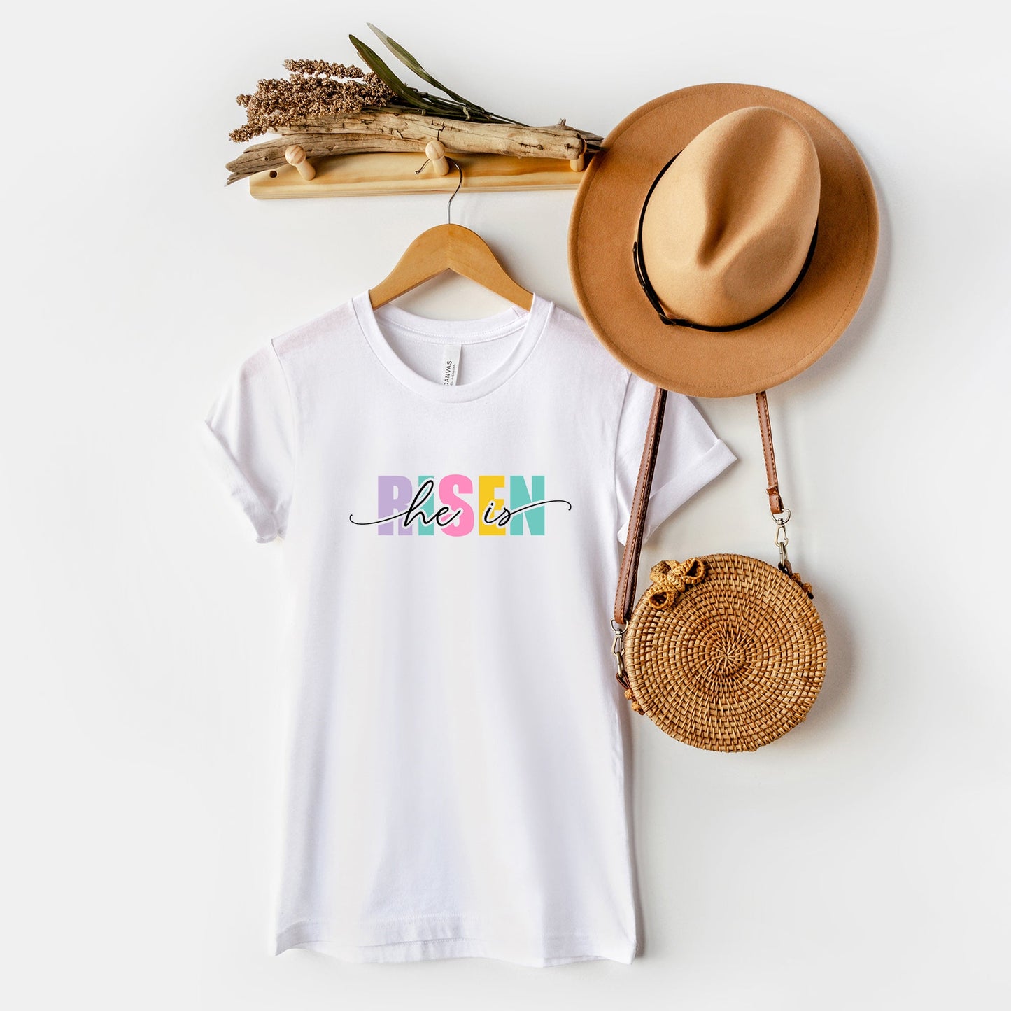 He Is Risen Colorful | Short Sleeve Crew Neck