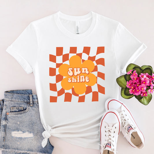 Sun Shine Checkered | Short Sleeve Crew Neck