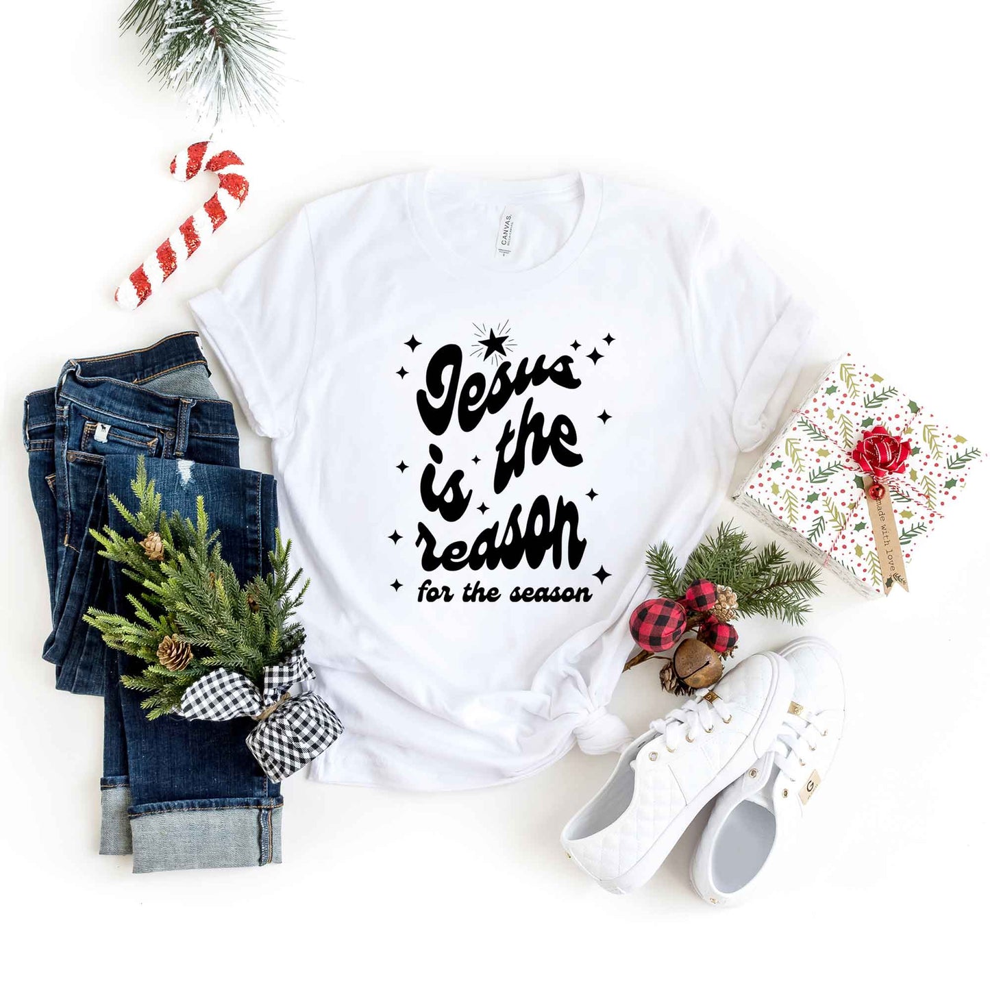 Jesus Is The Reason Stars | Short Sleeve Crew Neck