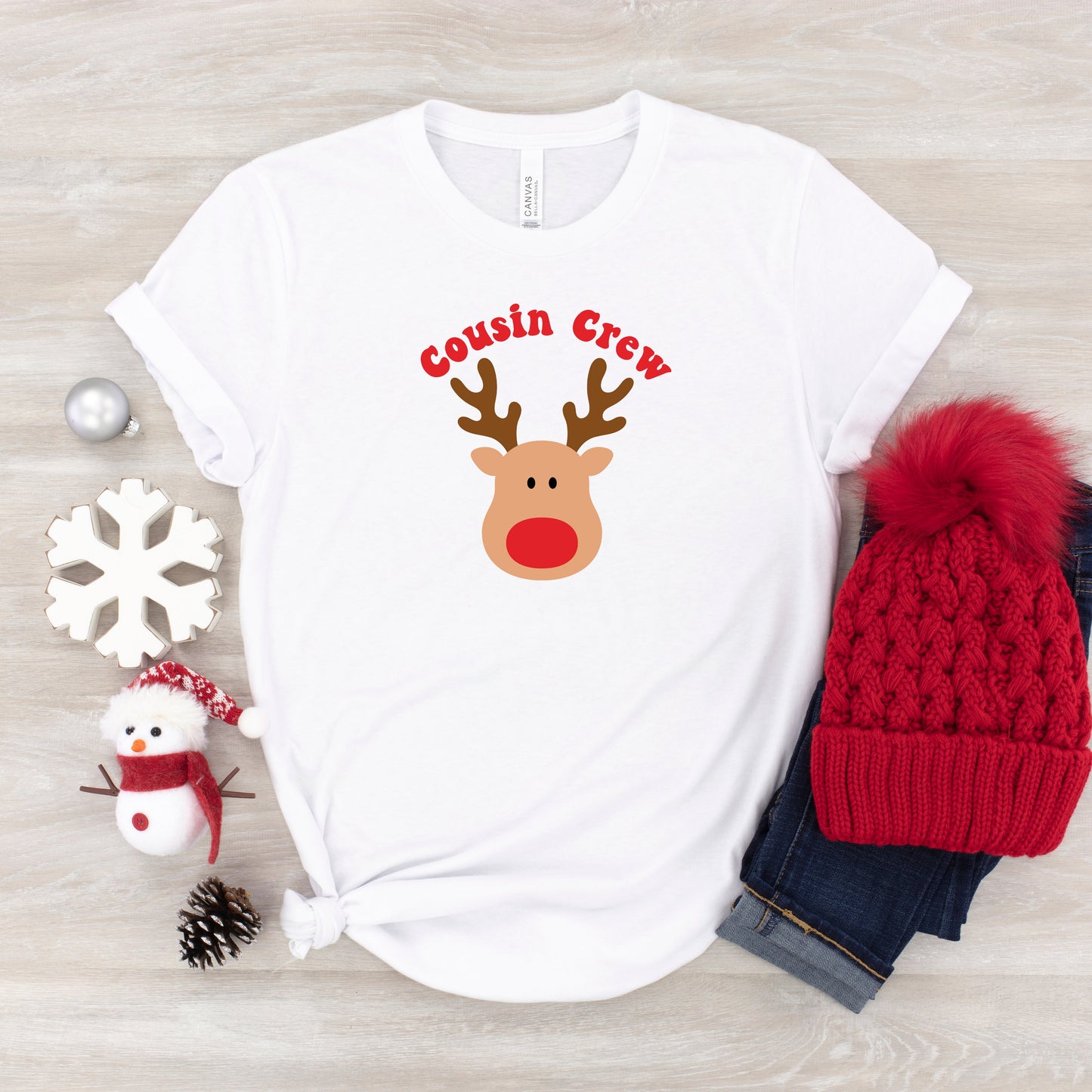 Cousin Crew Reindeer | Youth Short Sleeve Crew Neck