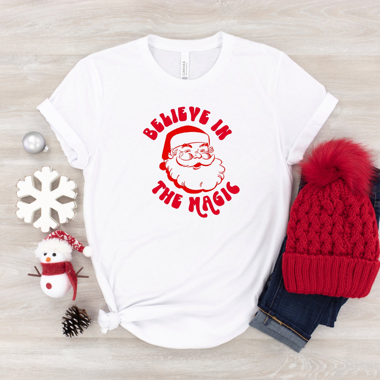 Believe In The Magic Santa | Youth Short Sleeve Crew Neck