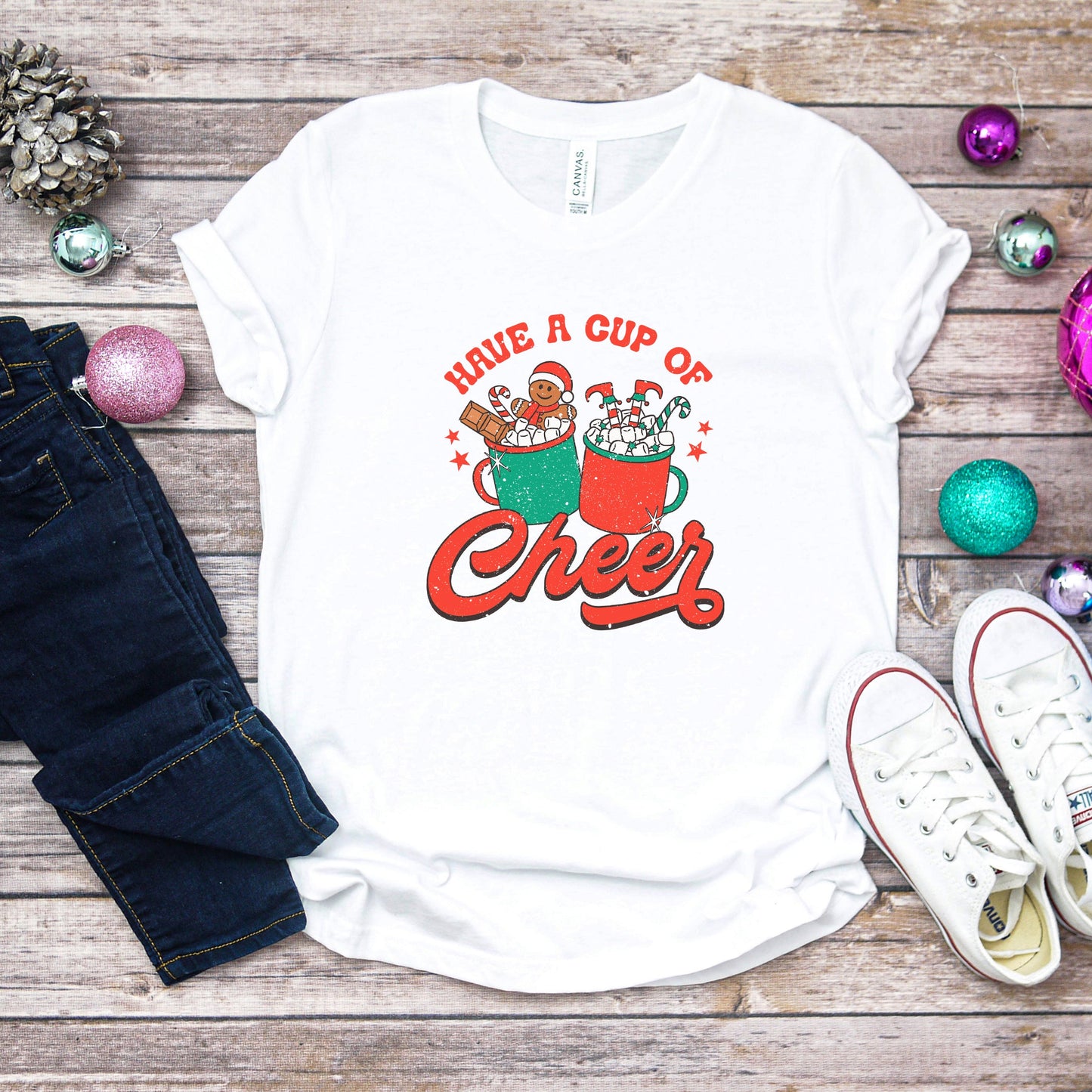 Retro Cup Of Cheer | Youth Short Sleeve Crew Neck