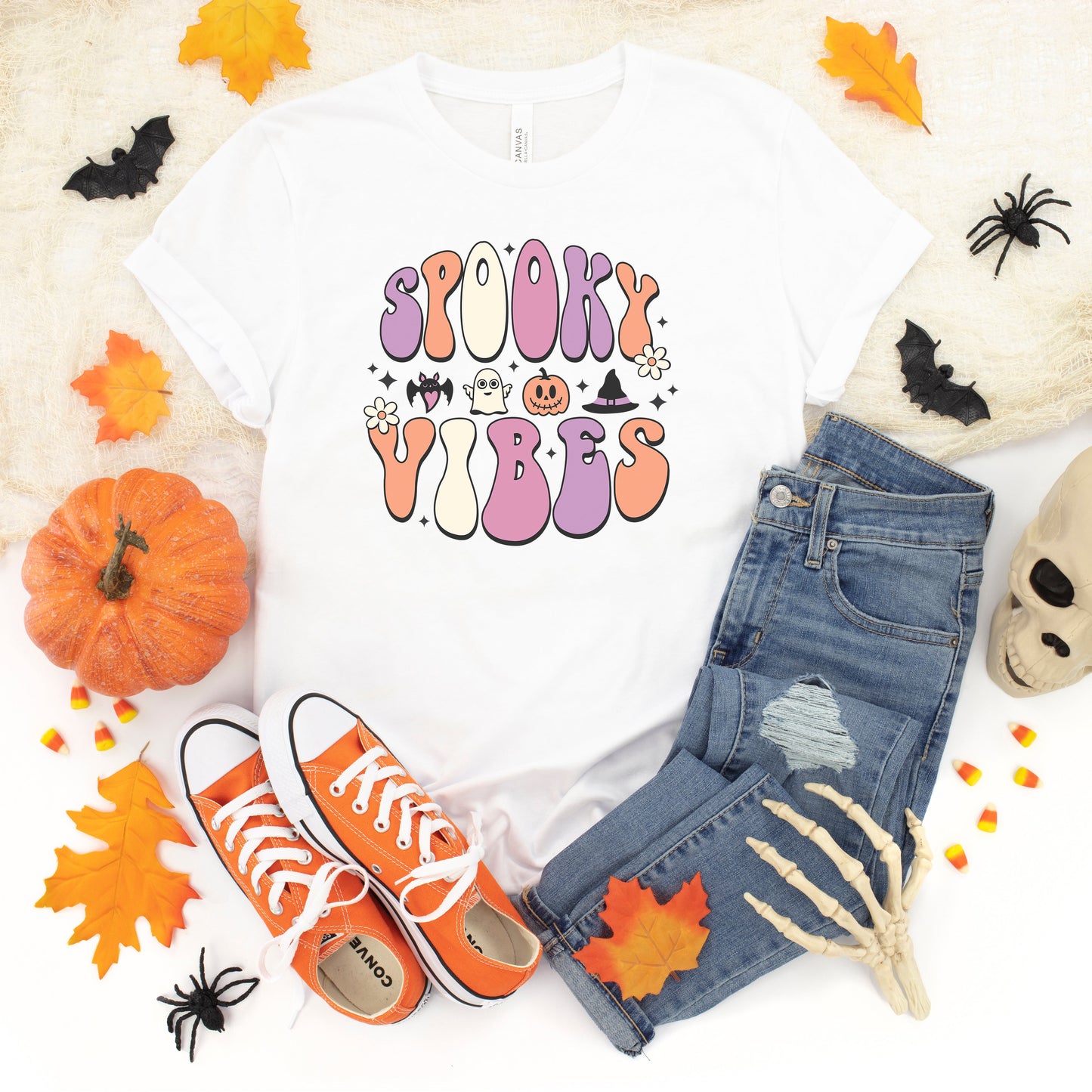 Spooky Vibes Bubble | Youth Short Sleeve Crew Neck