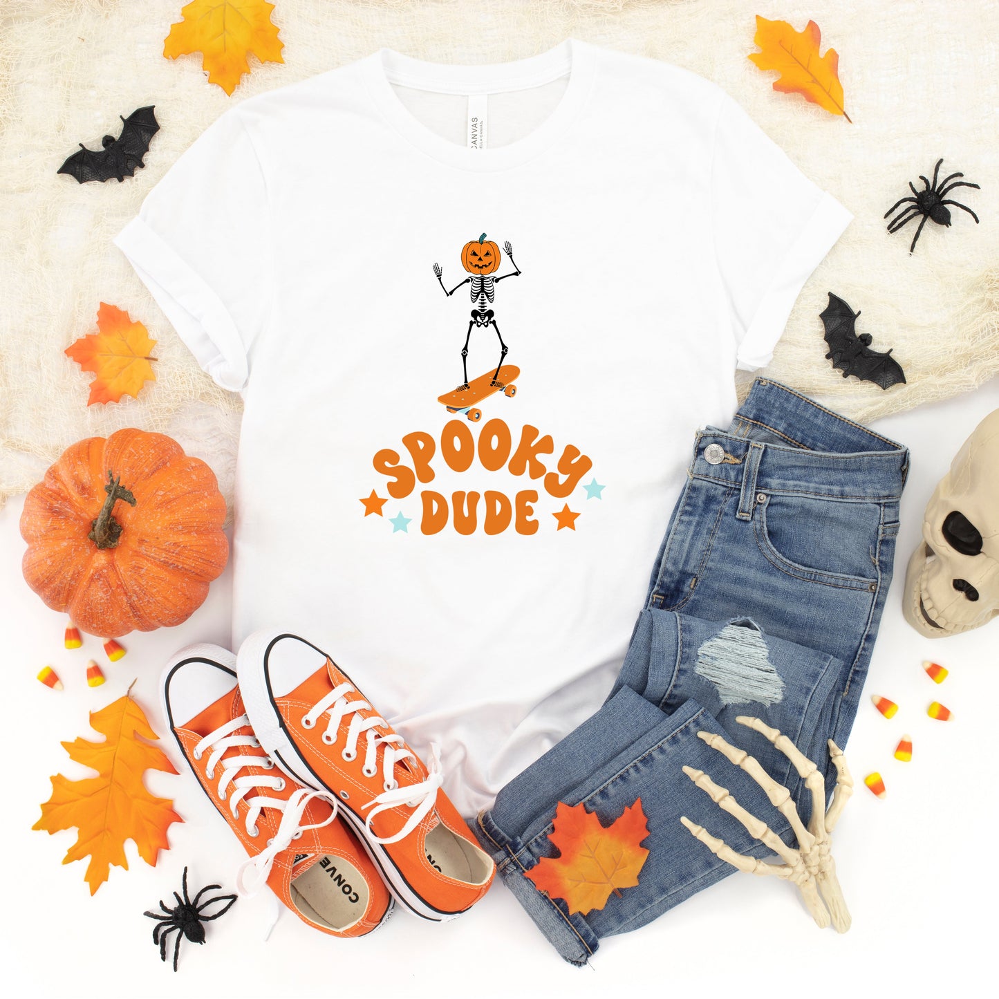 Spooky Dude Skeleton | Youth Short Sleeve Crew Neck