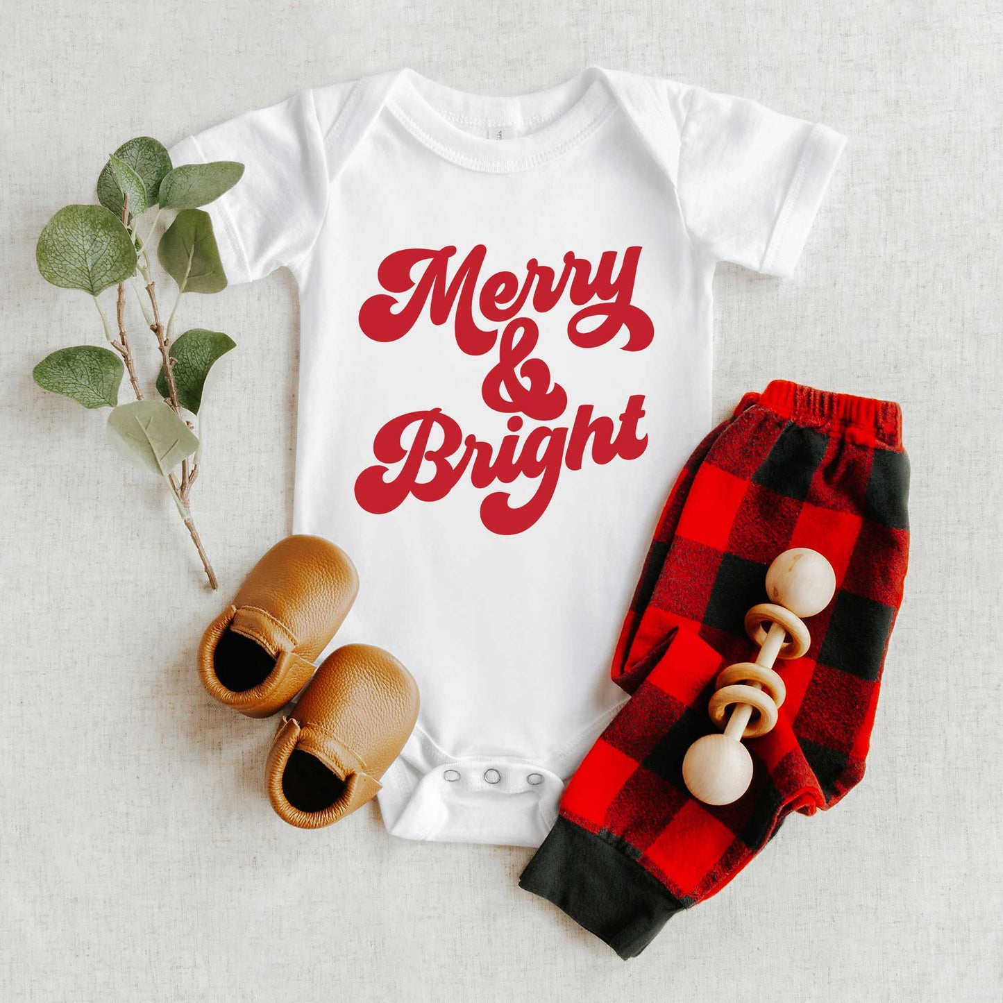 Bold Merry and Bright | Baby Graphic Short Sleeve Onesie