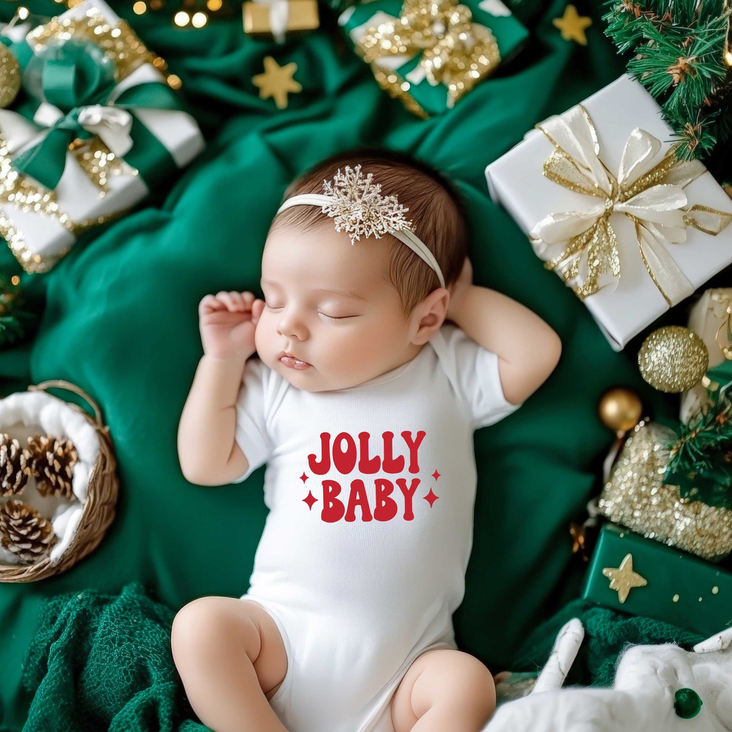 Jolly Baby Stars | Baby Graphic Short Sleeve Onesie