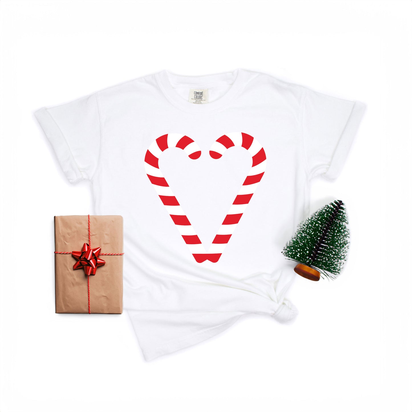 Candy Cane Heart - Garment Dyed Tee