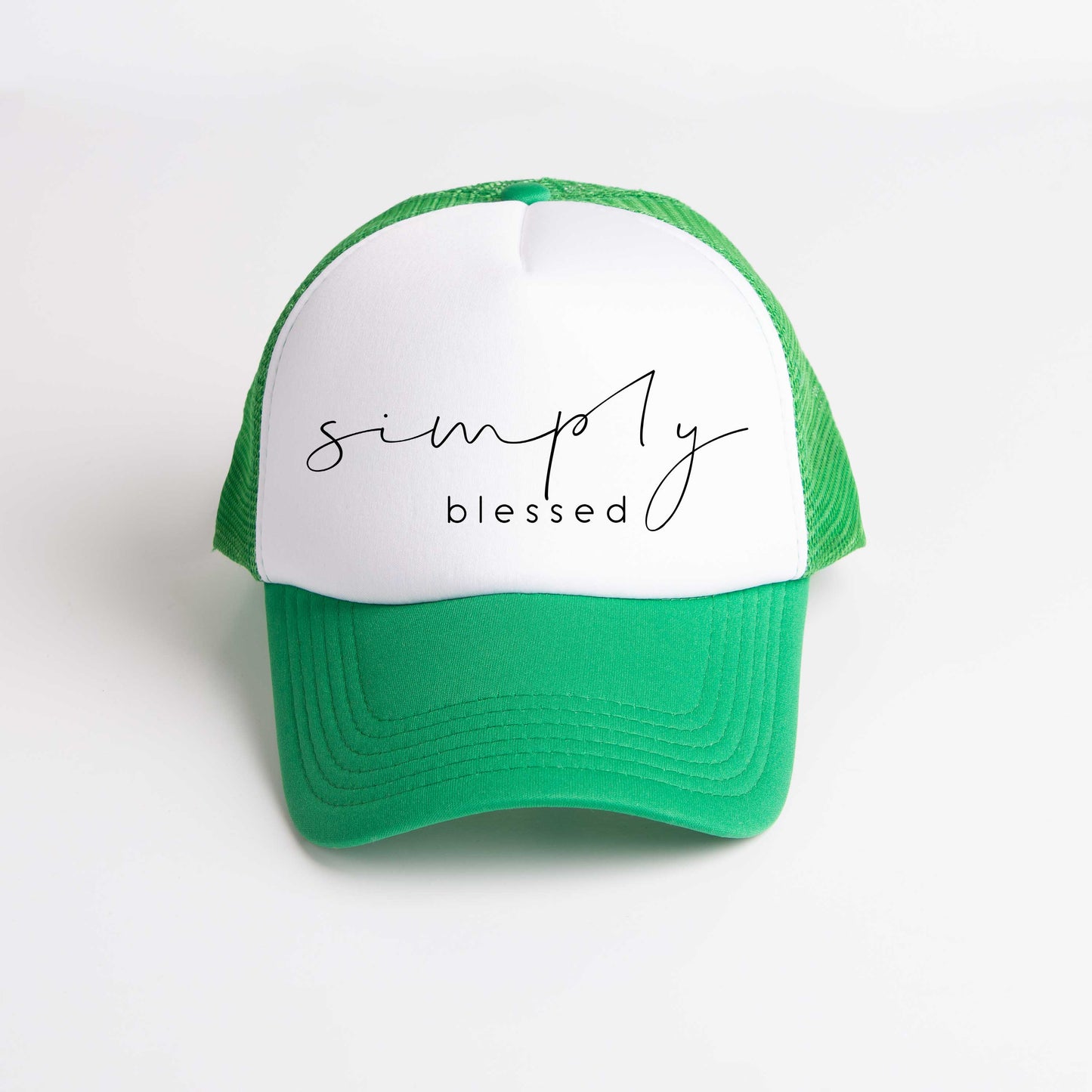 Simply Blessed Cursive | Foam Trucker Hat