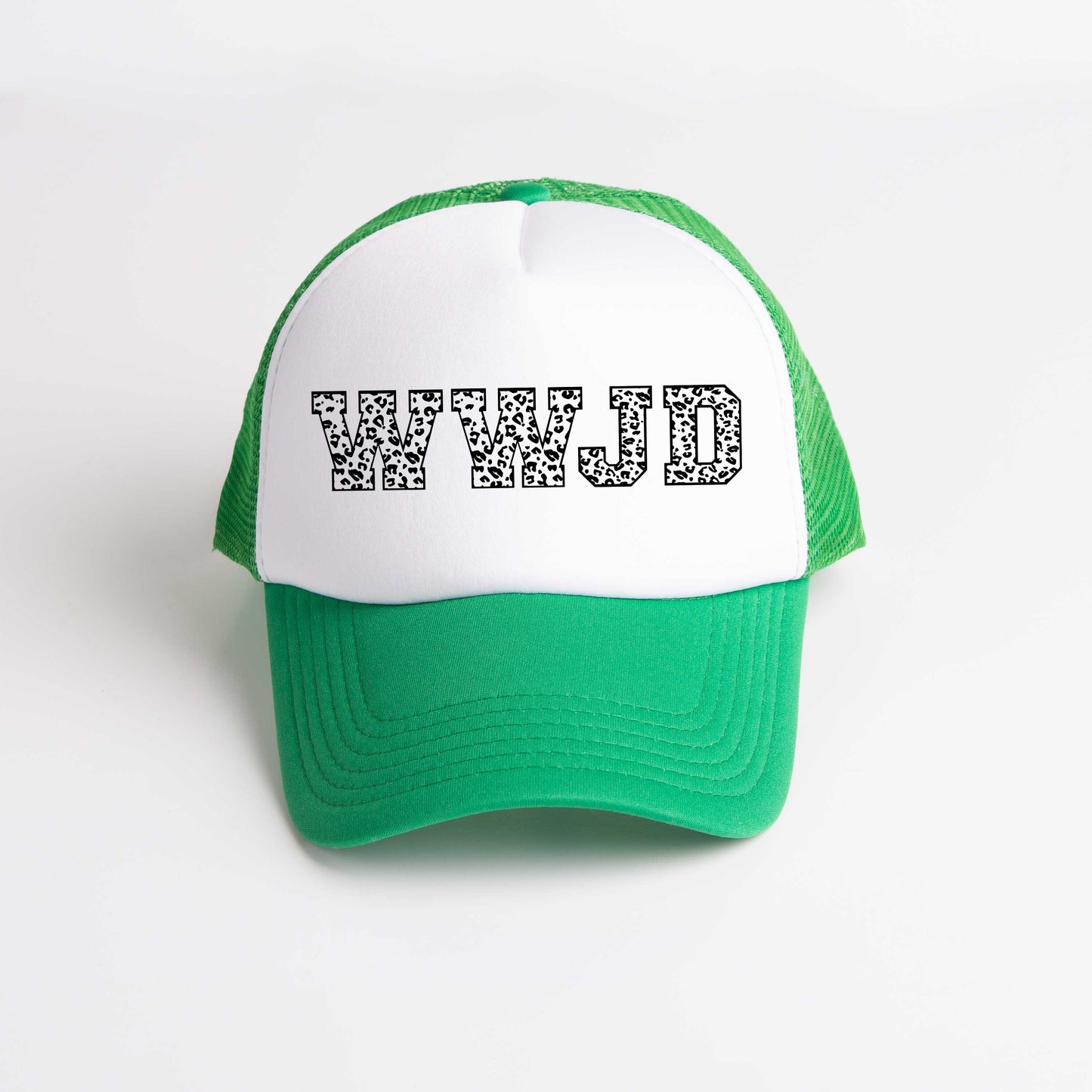 WWJD Leopard | Foam Trucker Hat