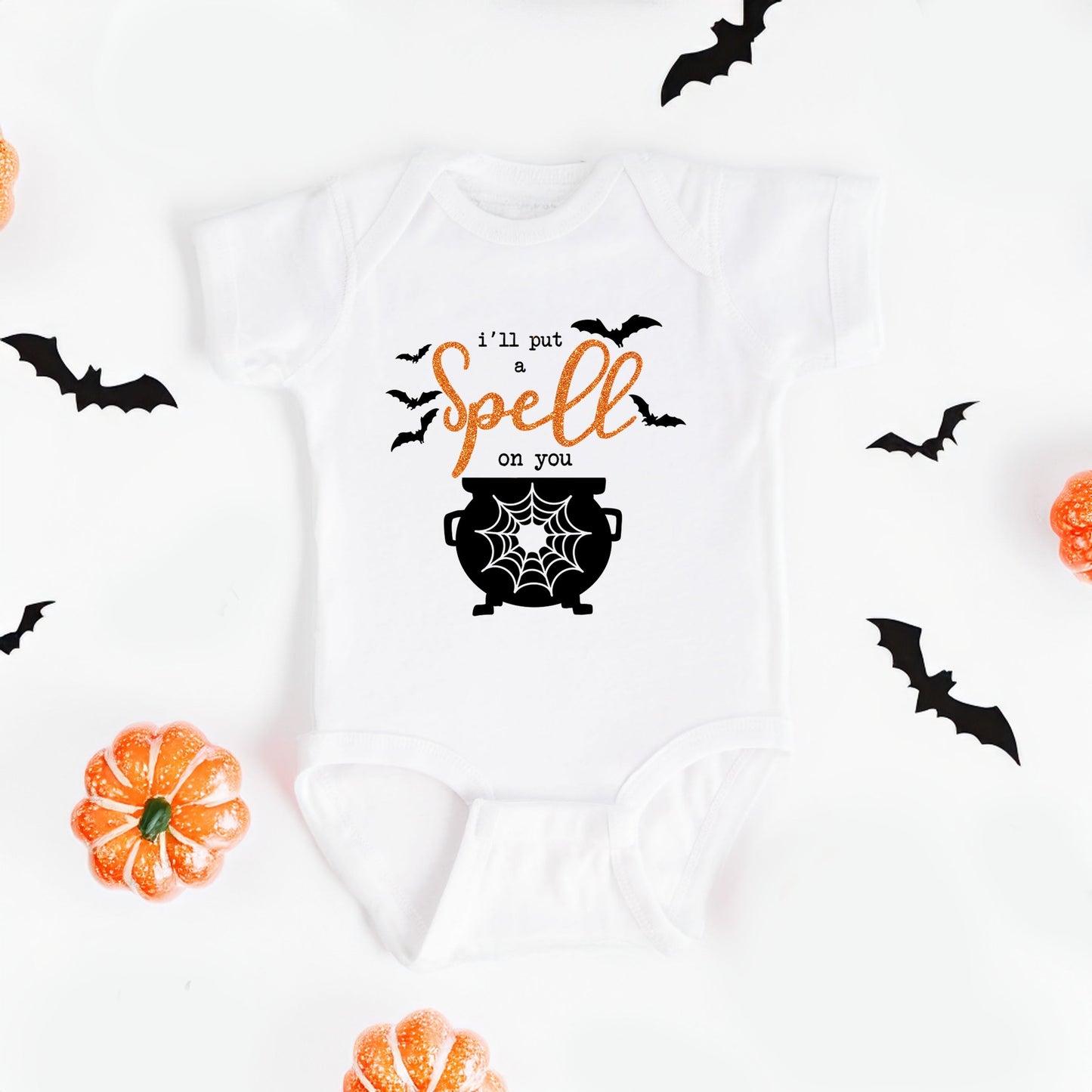I'll Put A Spell On You Glitter | Baby Graphic Short Sleeve Onesie