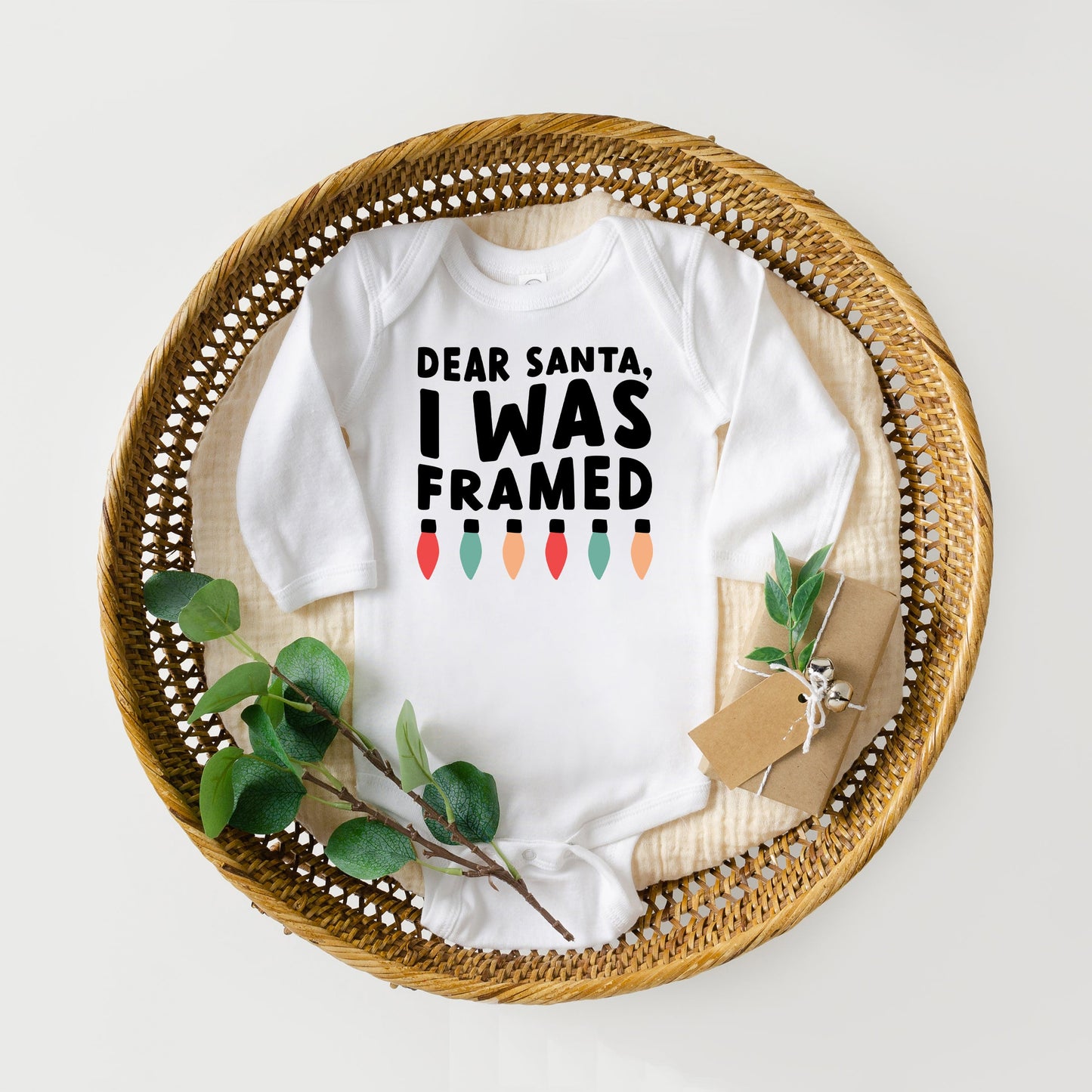 I Was Framed Lights | Baby Long Sleeve Onesie