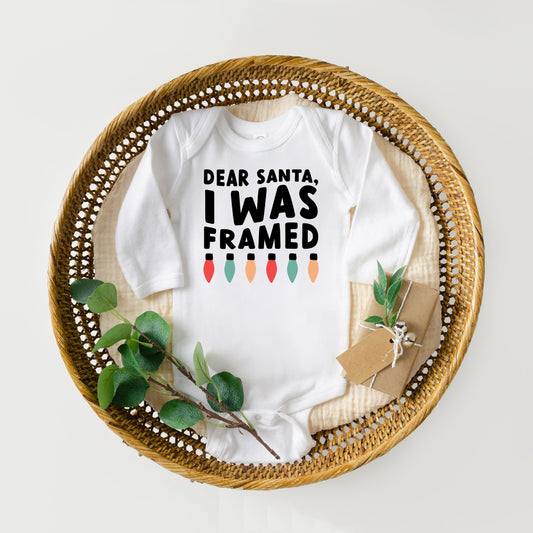 I Was Framed Lights | Baby Long Sleeve Onesie