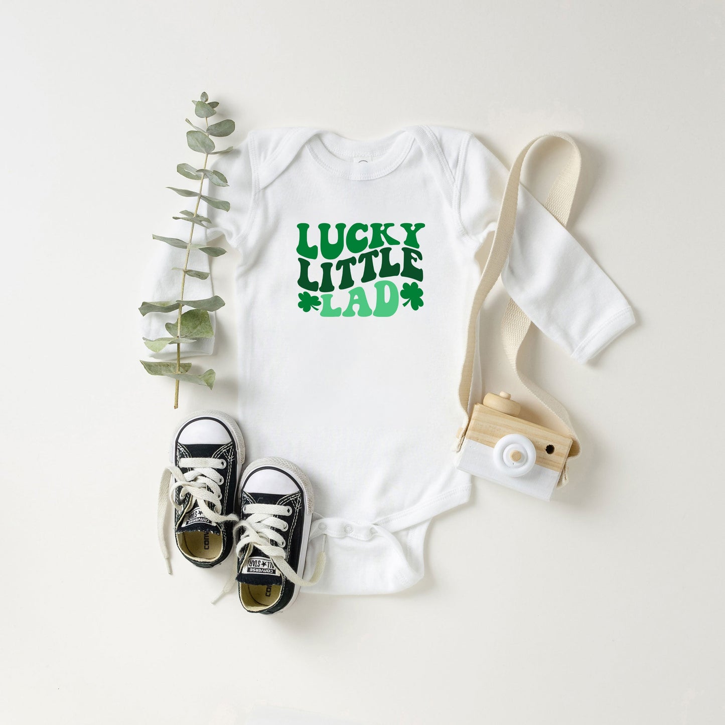 Lucky Little Lad | Baby Long Sleeve Onesie