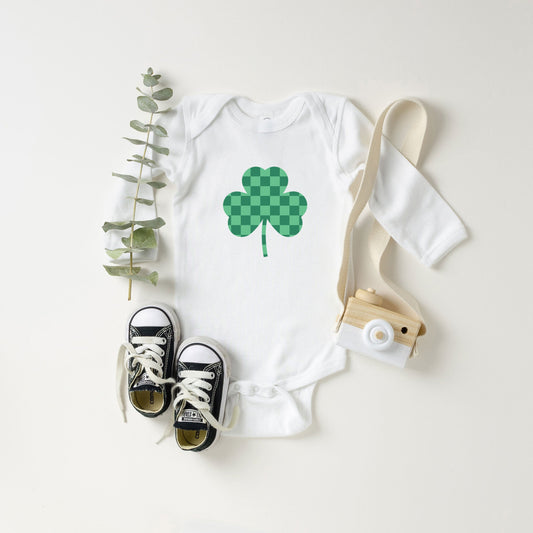Checker Shamrock | Baby Long Sleeve Onesie