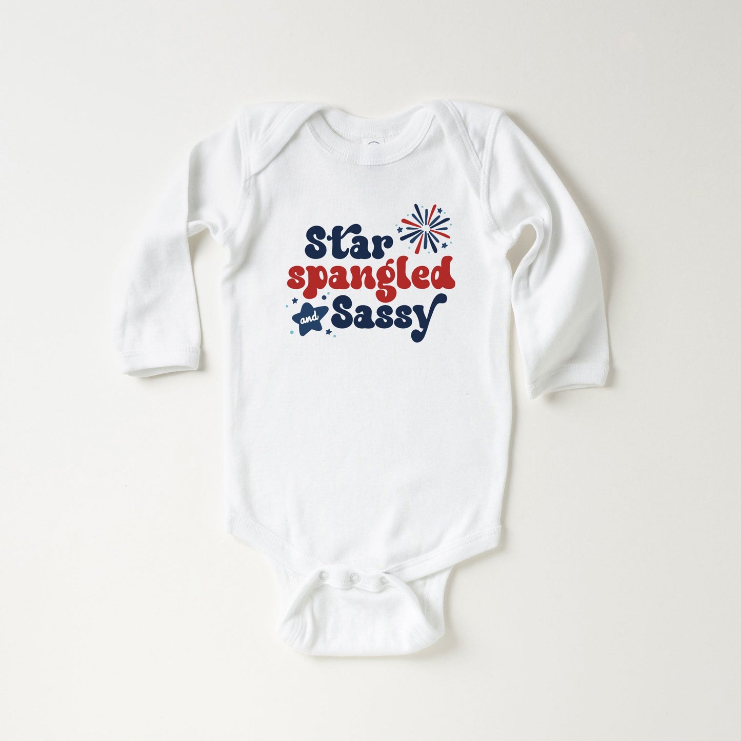 Star Spangled Firework | Baby Long Sleeve Onesie