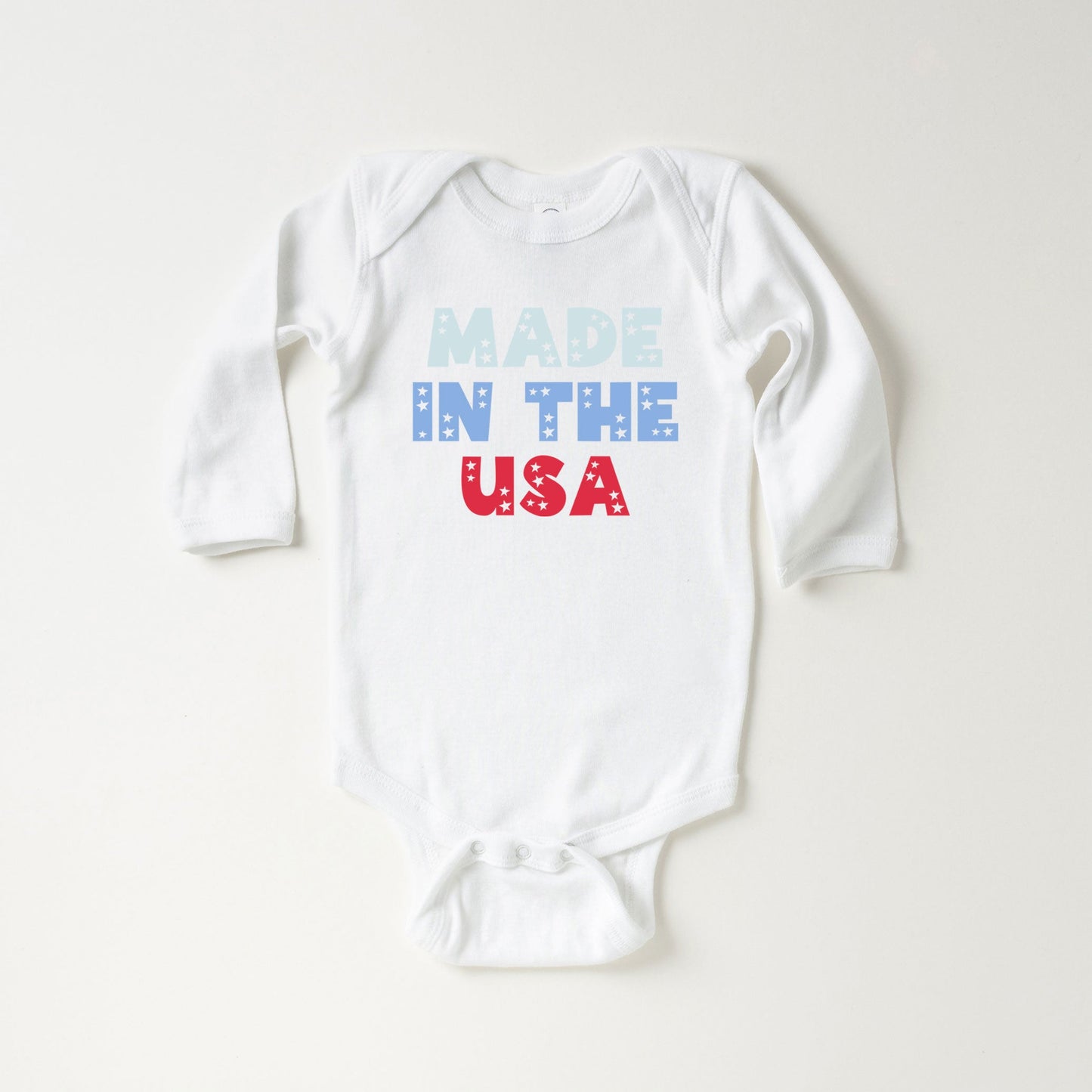 Made In The USA Pastel | Baby Long Sleeve Onesie