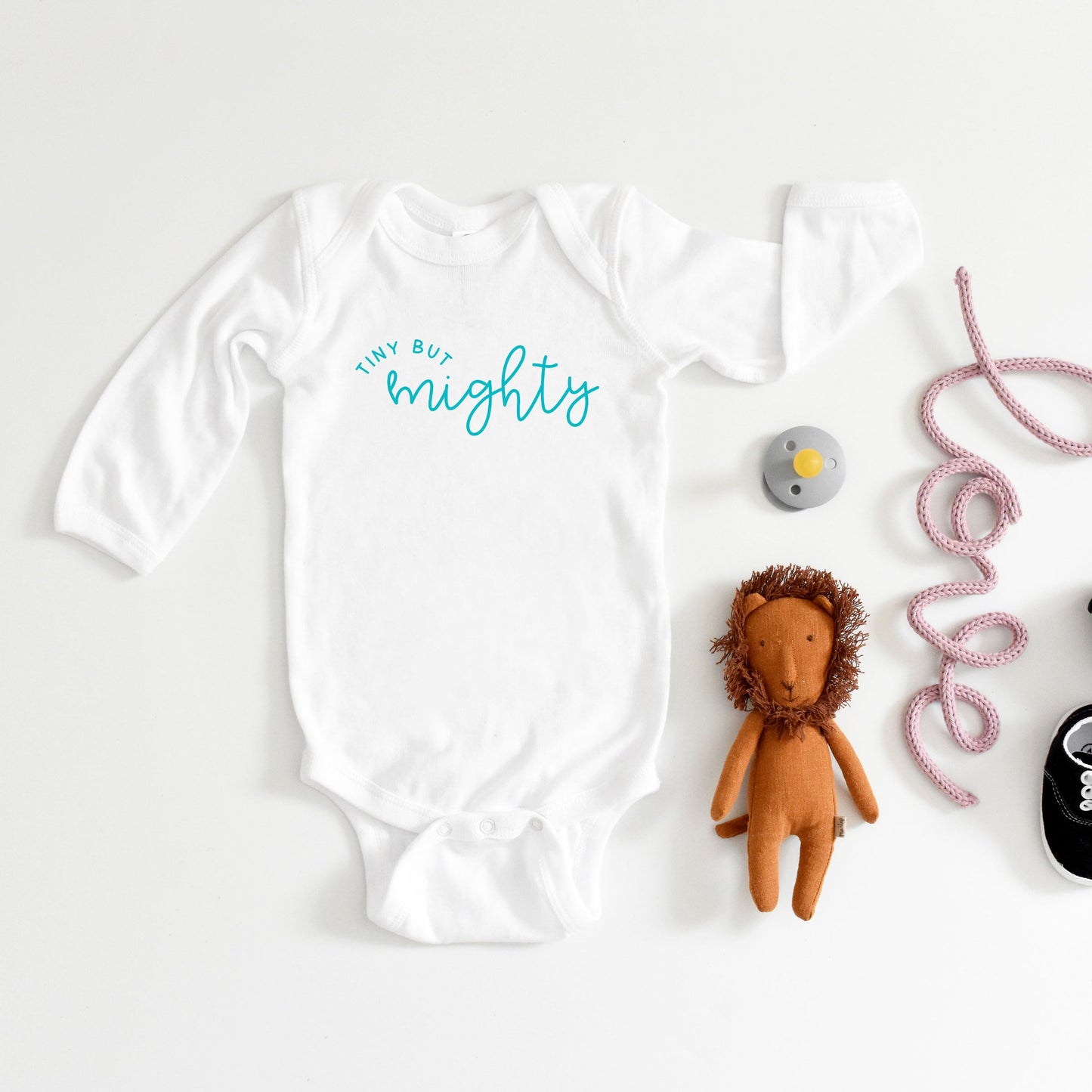Tiny But Mighty | Baby Long Sleeve Onesie