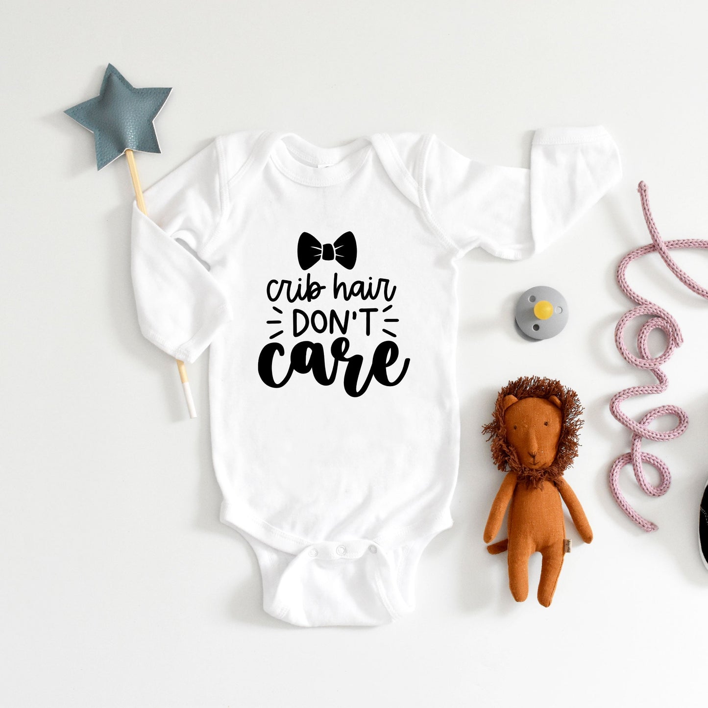 Crib Hair Don't Care | Baby Long Sleeve Onesie