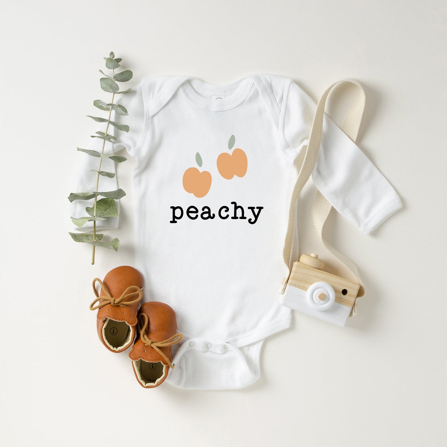 Peachy Fruit | Baby Long Sleeve Onesie