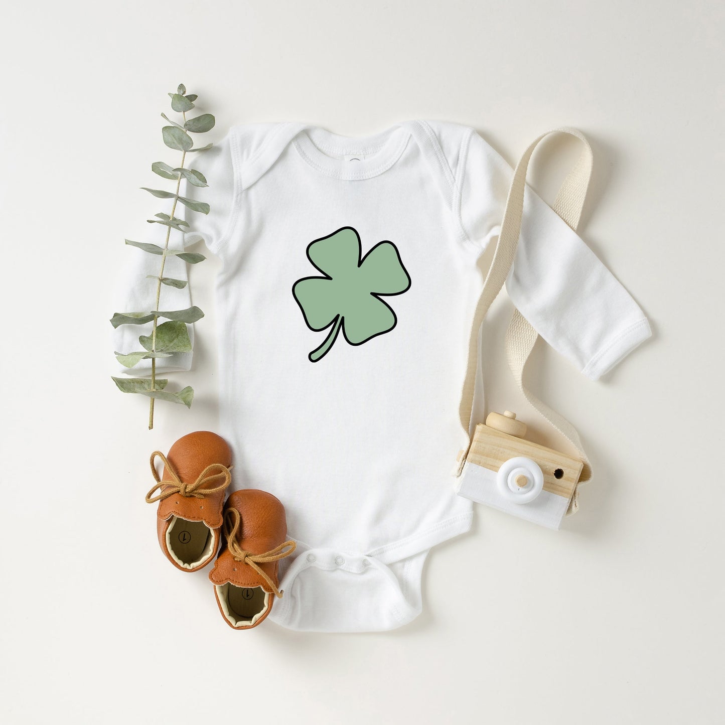 Simple Clover | Baby Long Sleeve Onesie