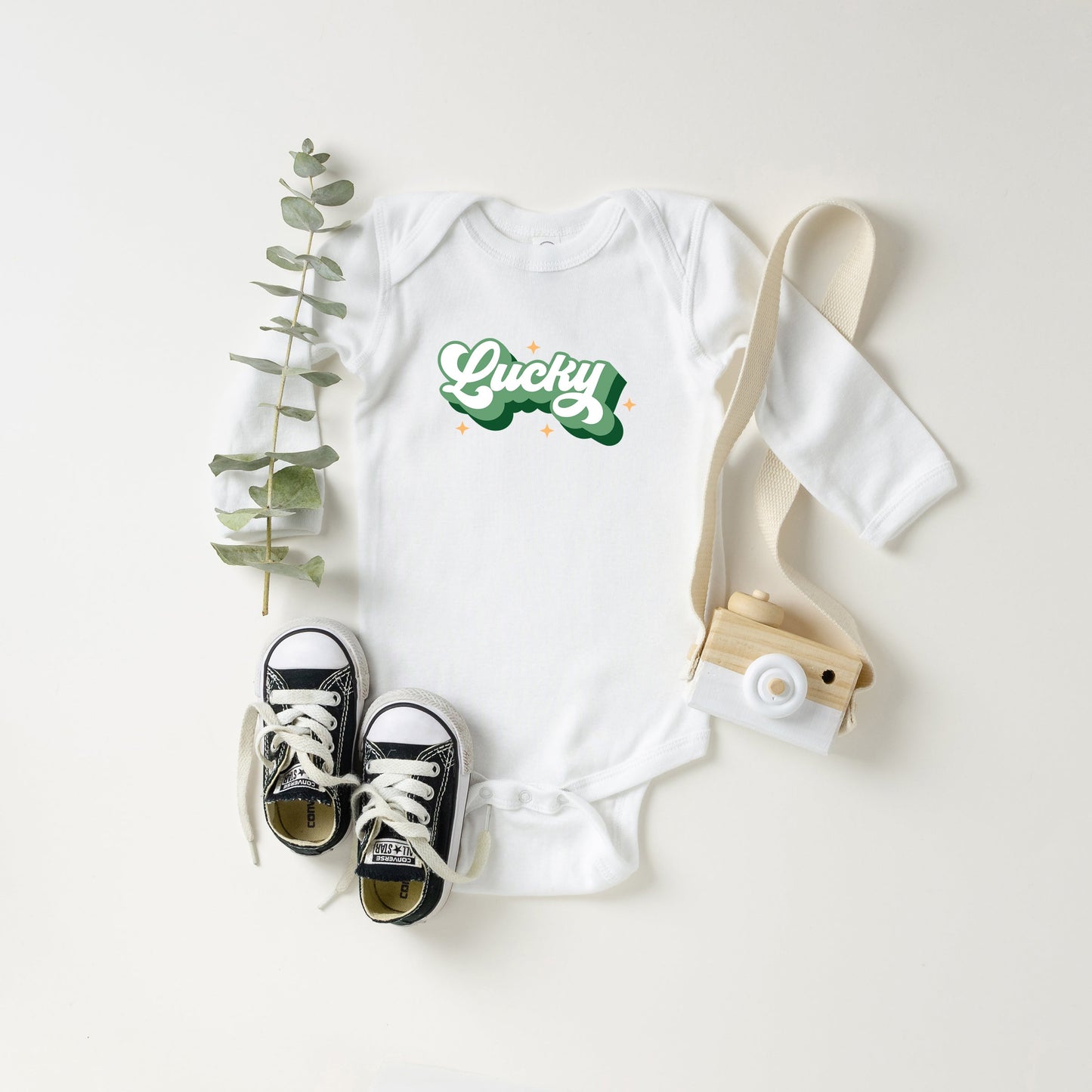 Retro Lucky | Baby Long Sleeve Onesie