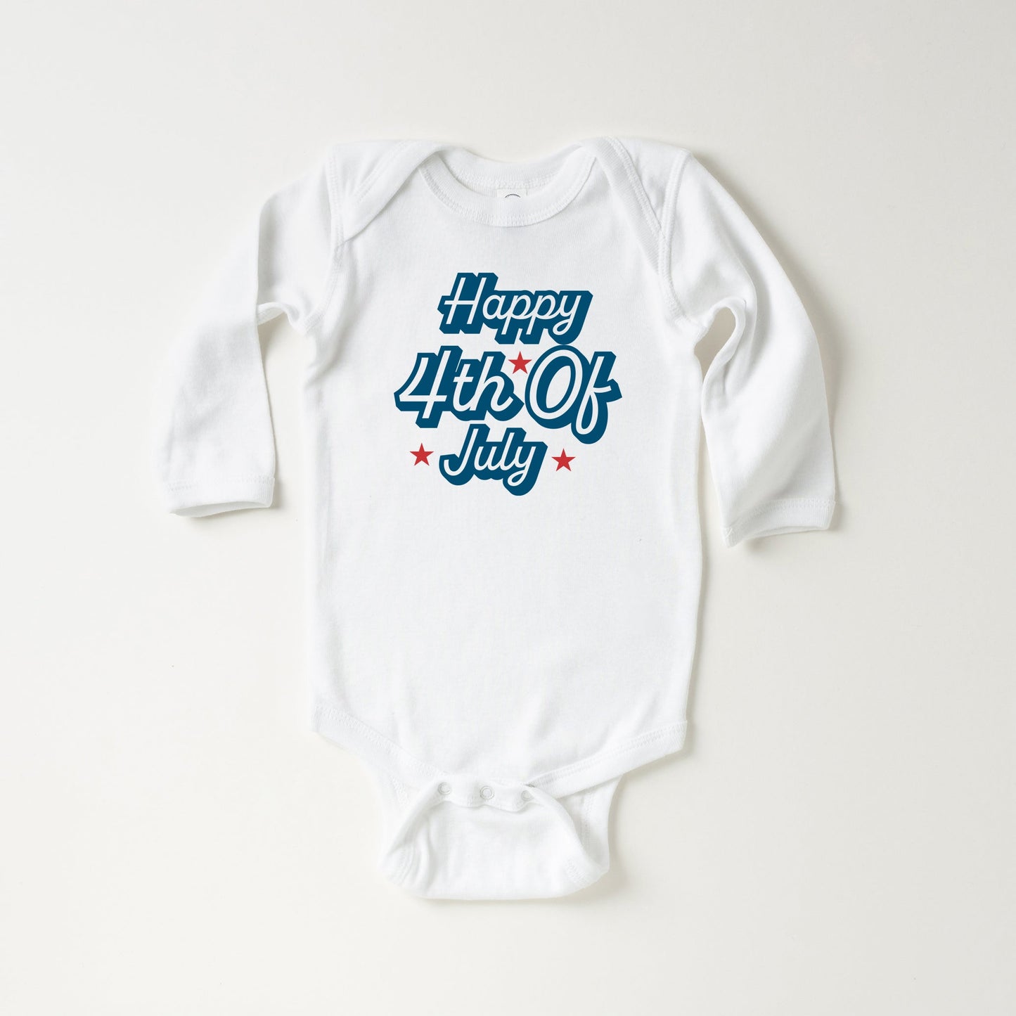 Happy 4th of July Stars | Baby Long Sleeve Onesie