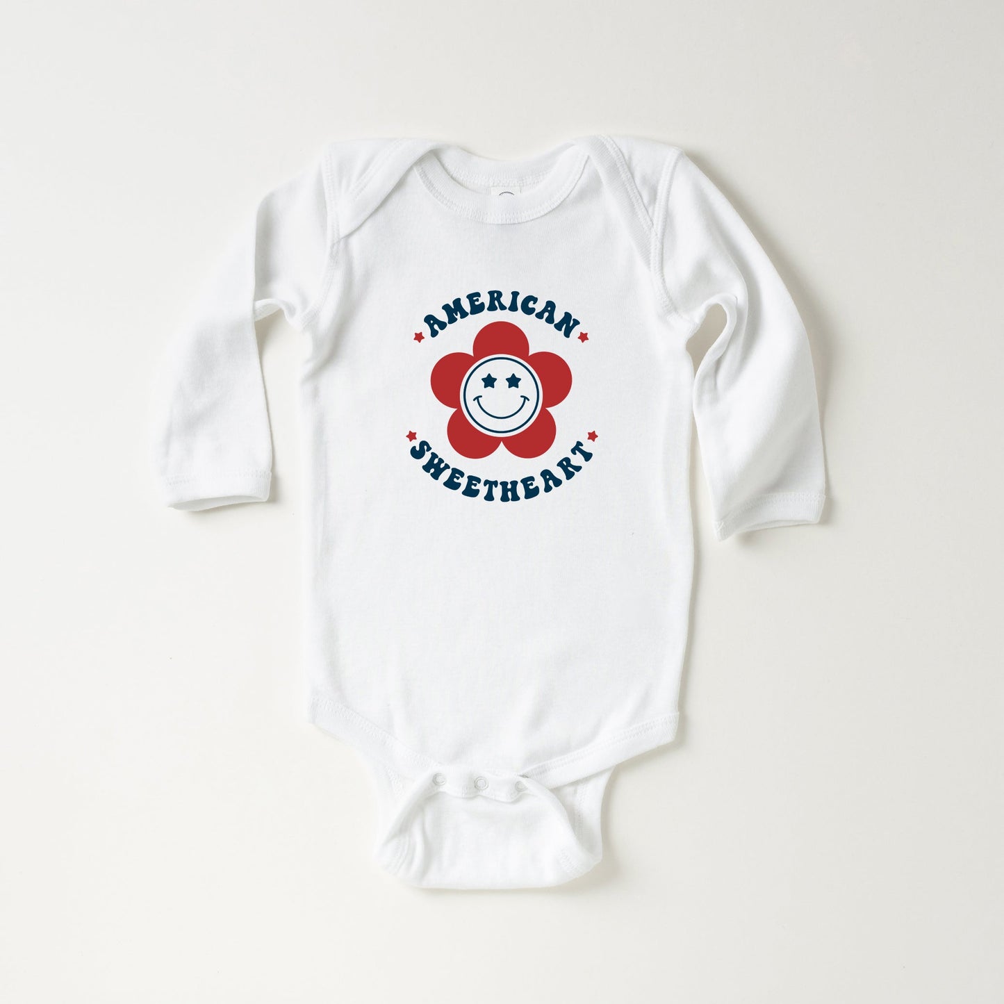 American Sweetheart Flower | Baby Long Sleeve Onesie