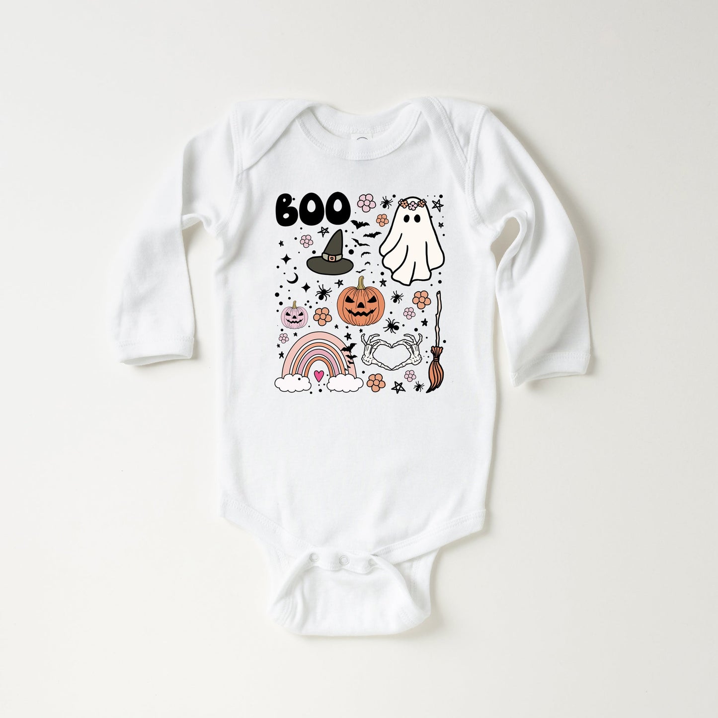 Boo Collage | Baby Long Sleeve Onesie