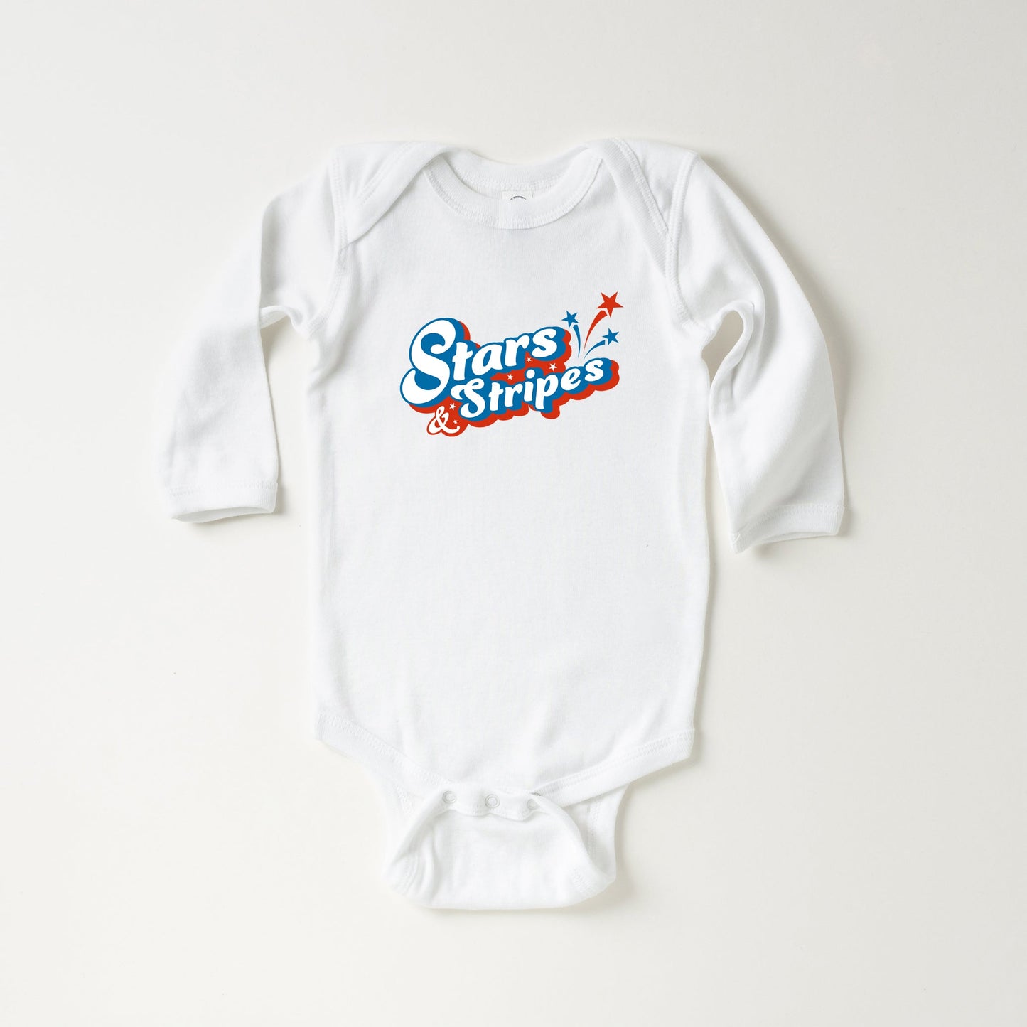 Stars and Stripes Firework | Baby Long Sleeve Onesie