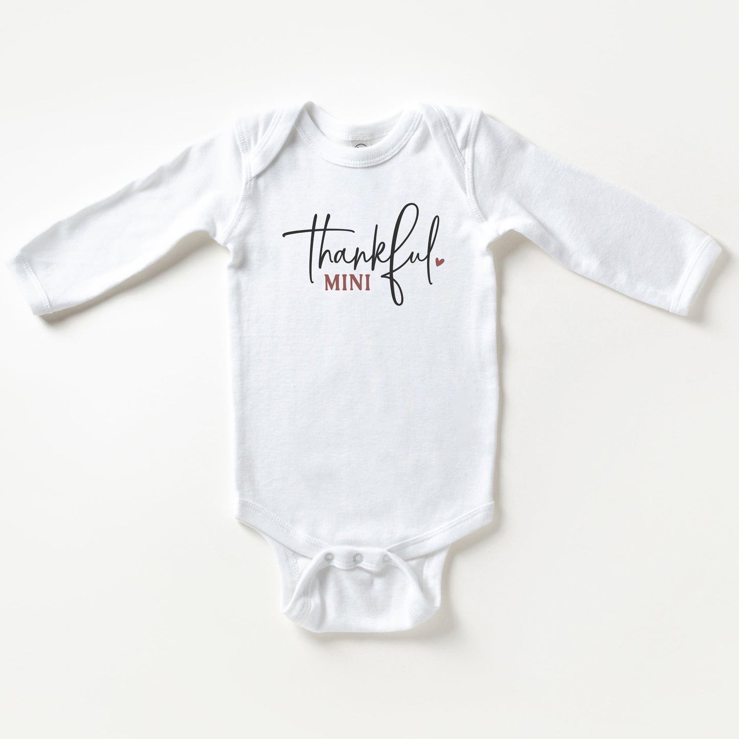Thankful Mini Heart | Baby Long Sleeve Onesie